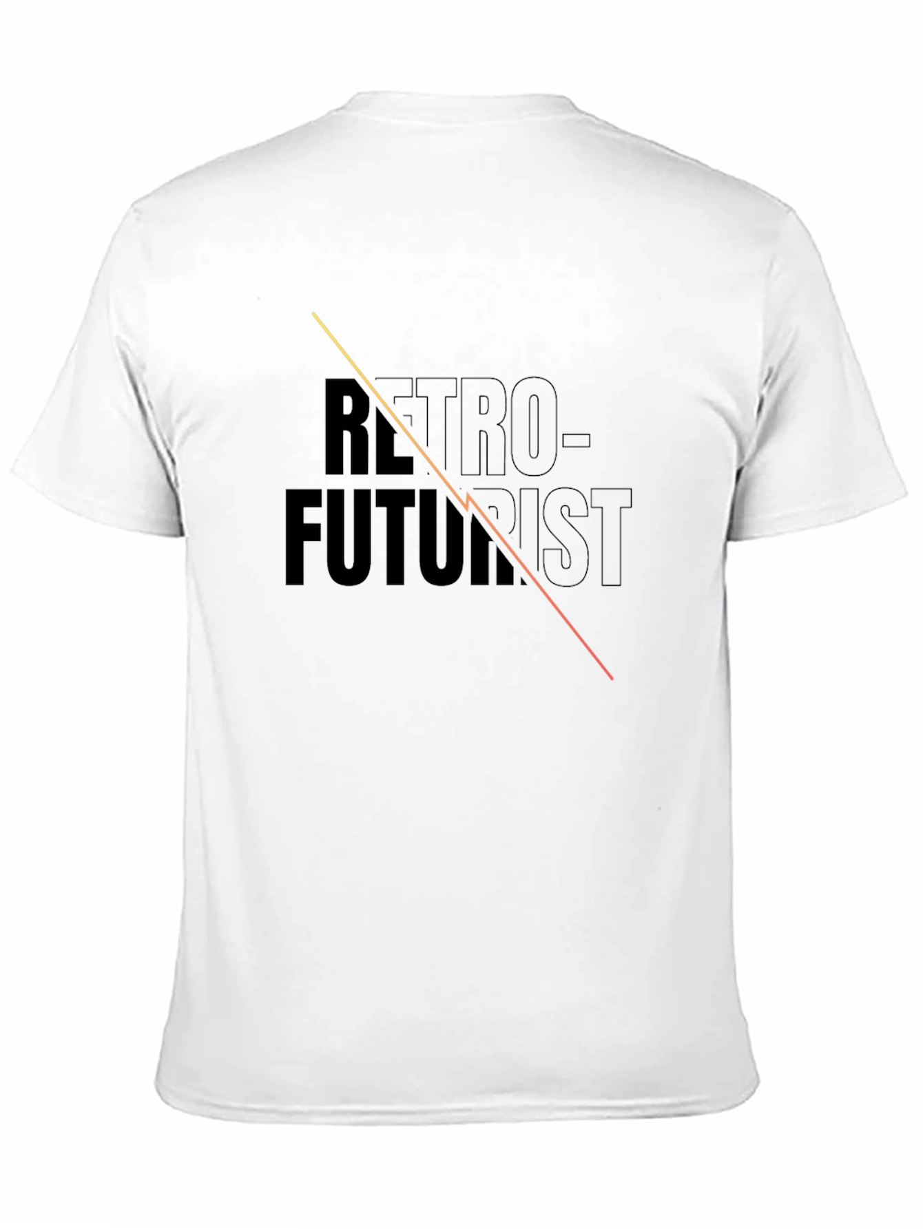 Retro-Futurist Graphic Tee - Black Cotton Blend T-Shirt