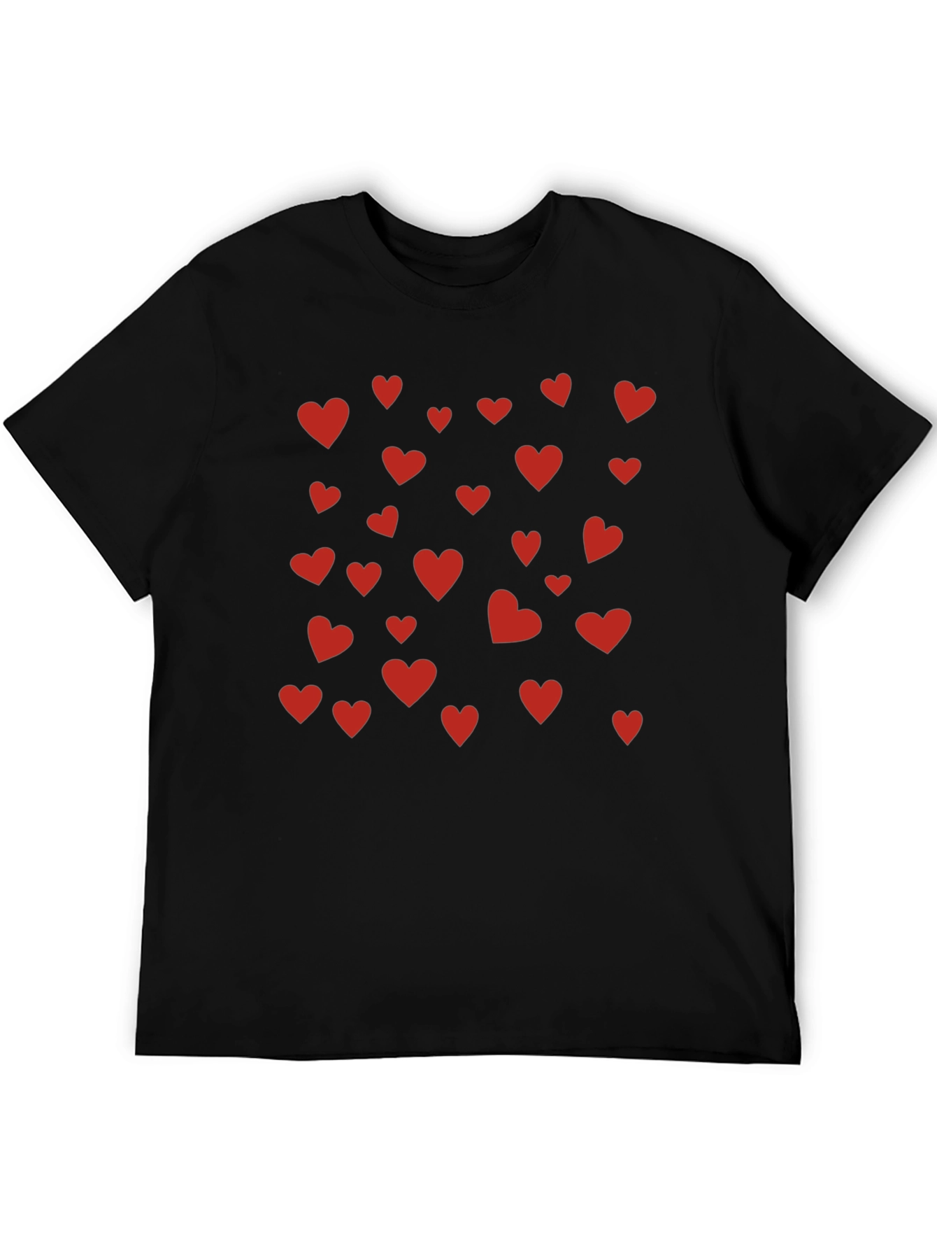 Heart Pattern Crew Neck Tee