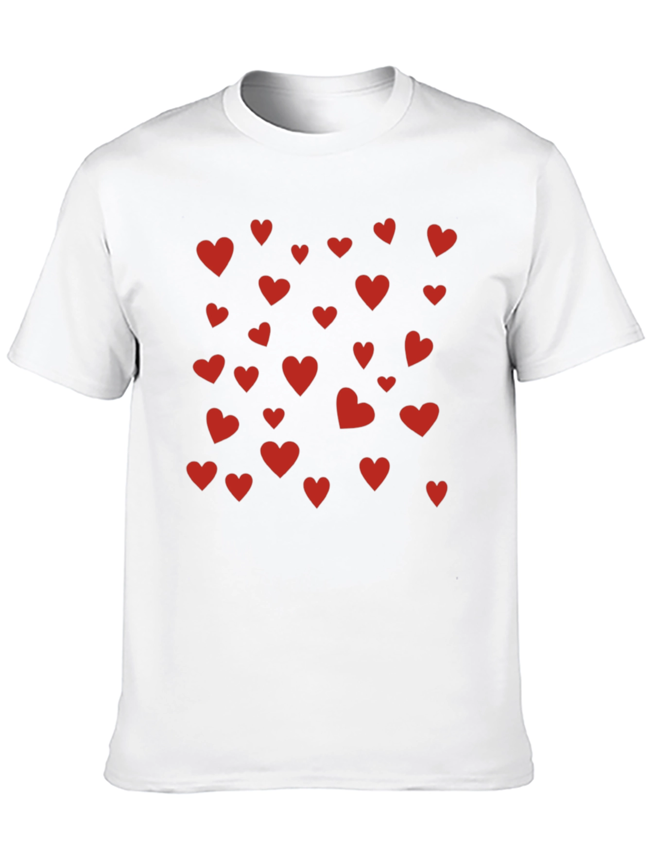 Heart Pattern Crew Neck Tee