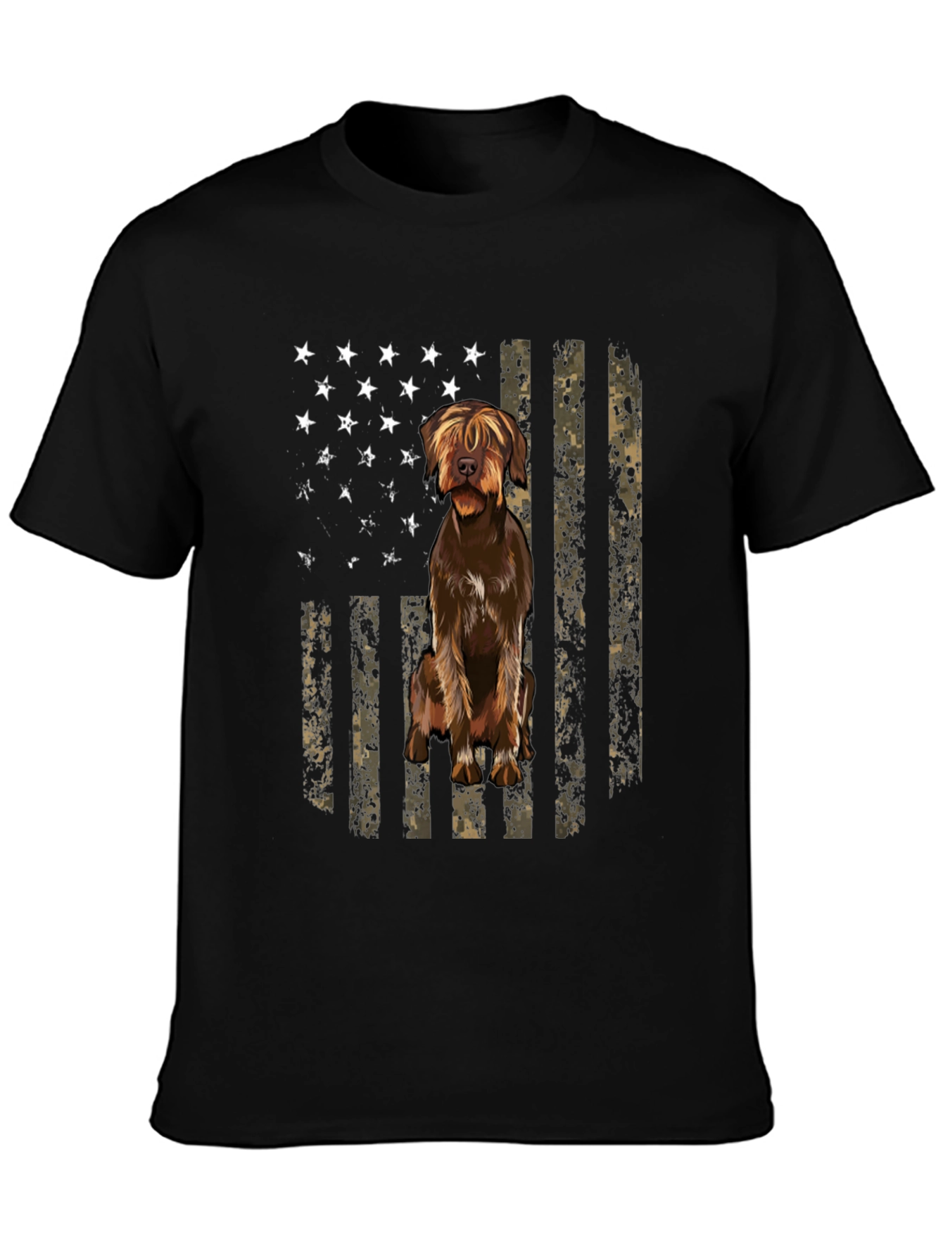 American Flag Dog T-Shirt