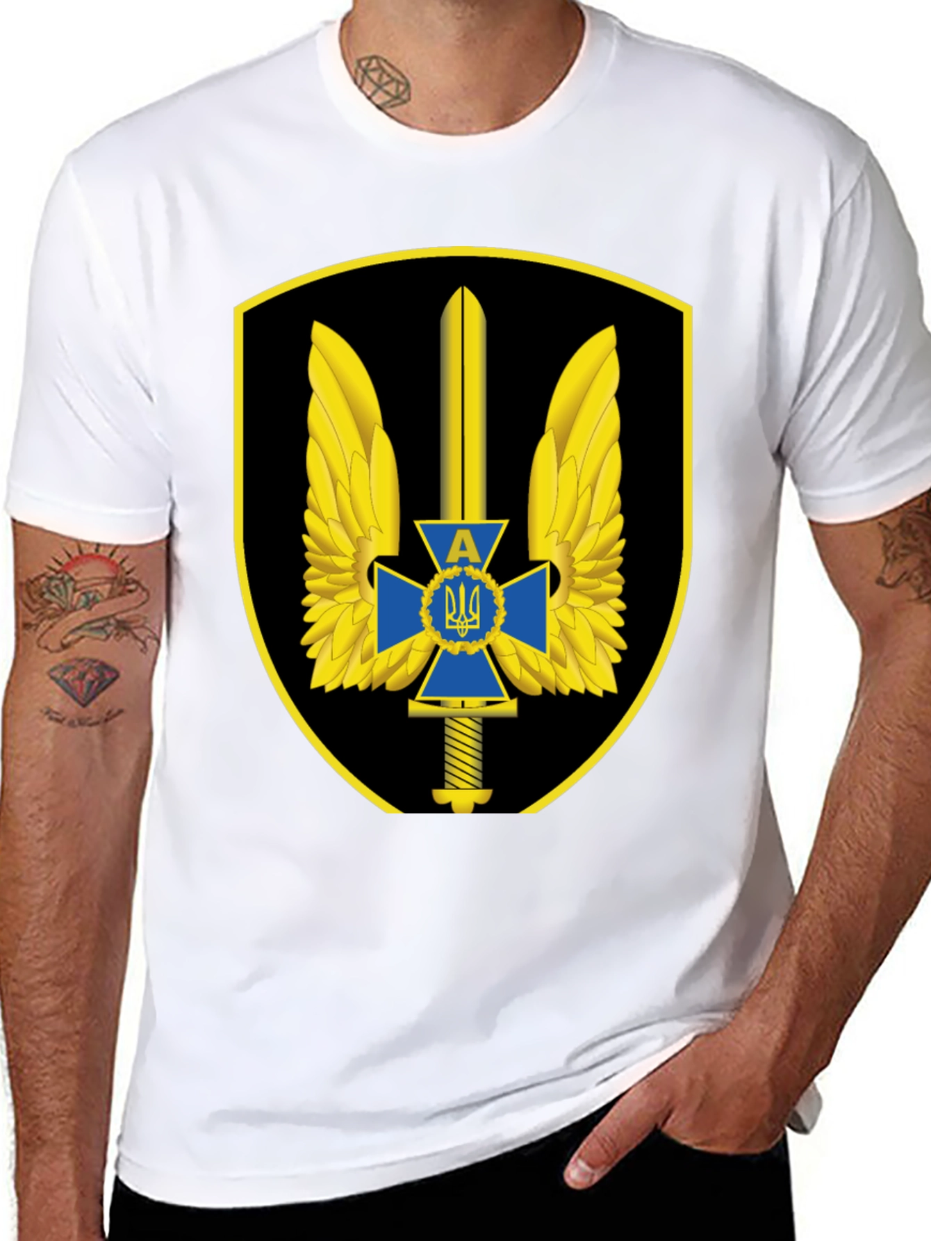 Ukraine Military T-Shirt - Special Forces Emblem