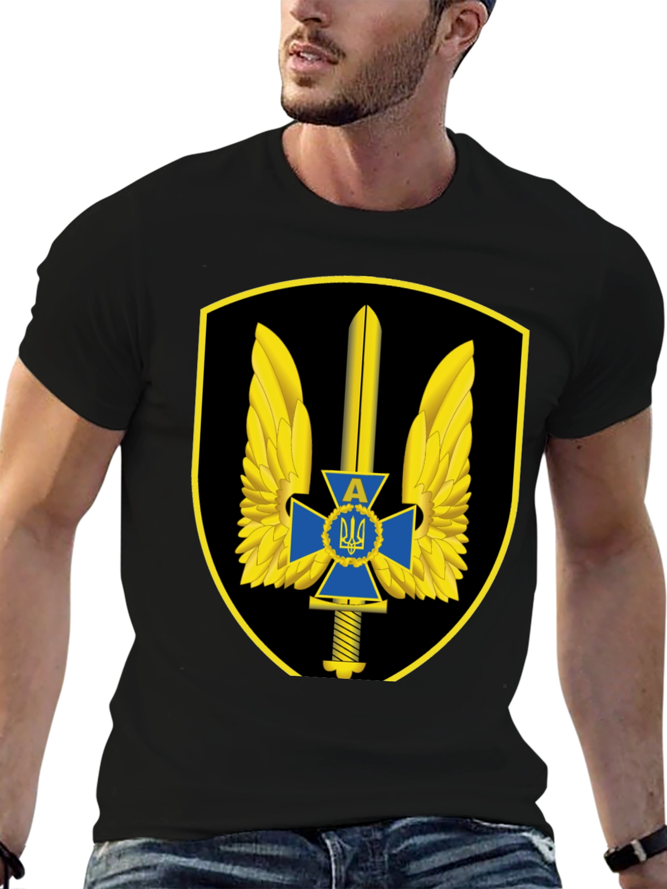Ukraine Military T-Shirt - Special Forces Emblem
