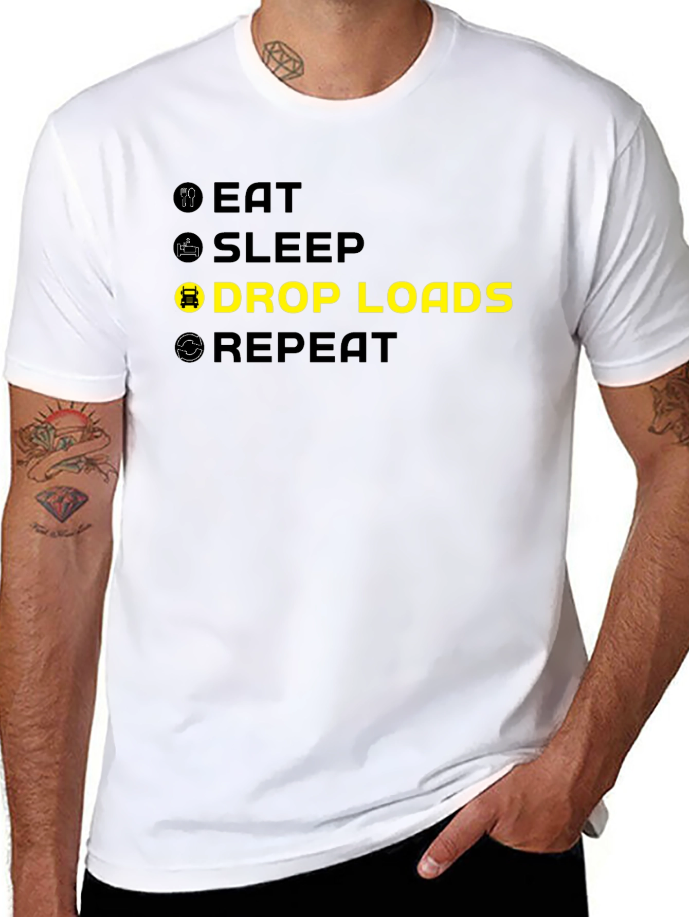 Eat Sleep Drop Loads Repeat Graphic Tee