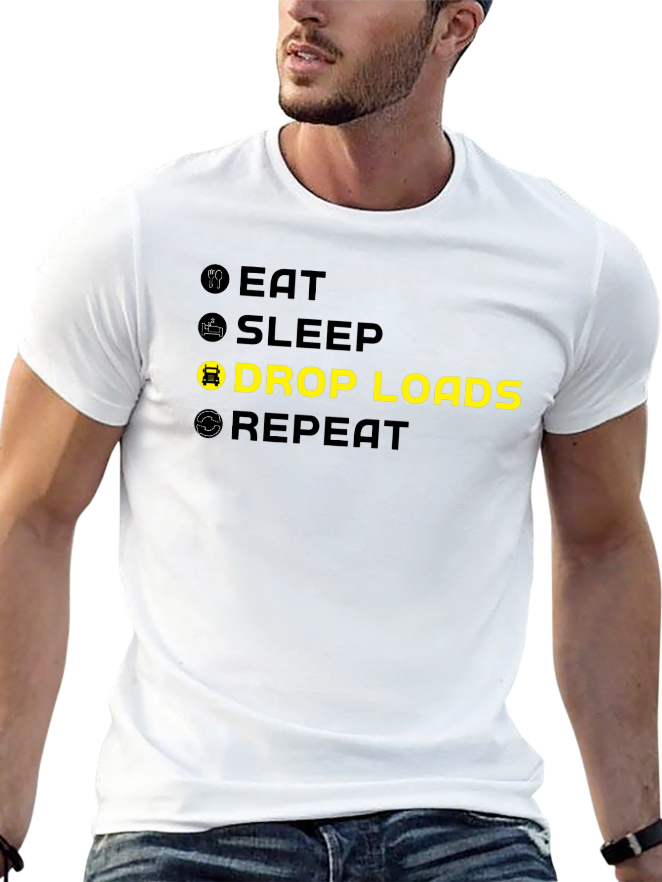 Eat Sleep Drop Loads Repeat Graphic Tee