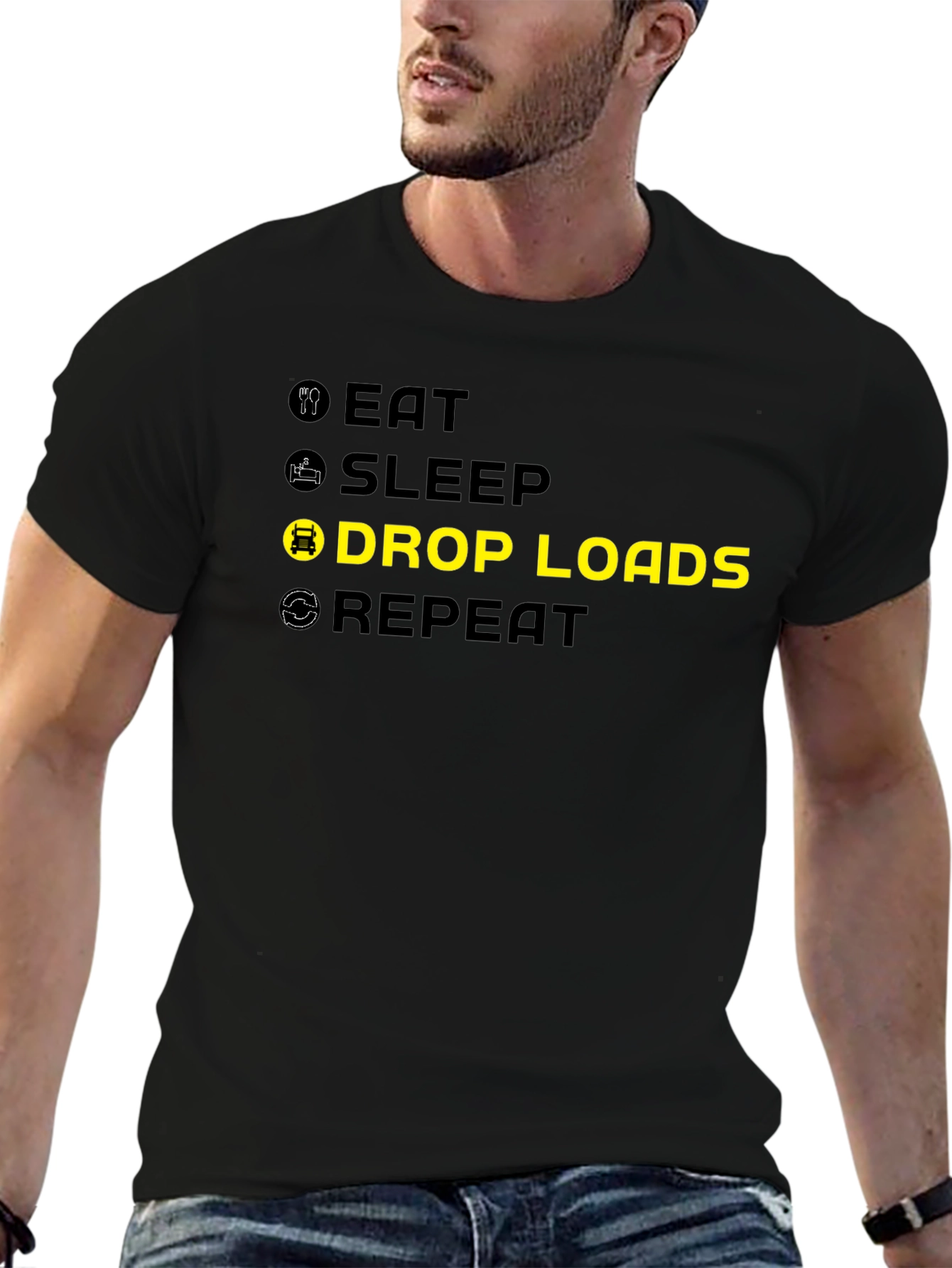 Eat Sleep Drop Loads Repeat Graphic Tee