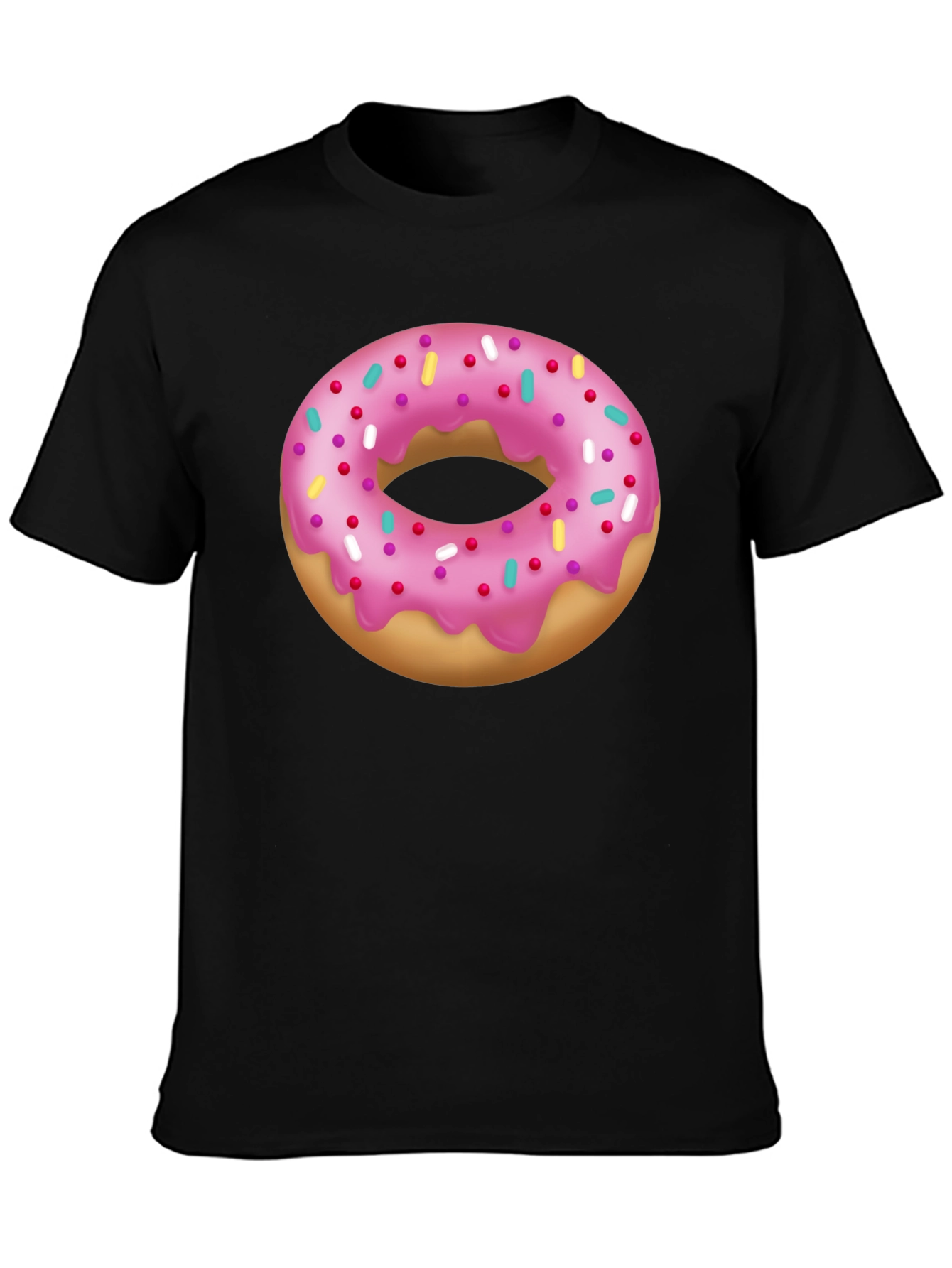 Donut Graphic T-Shirt - Pink Frosted Sprinkles