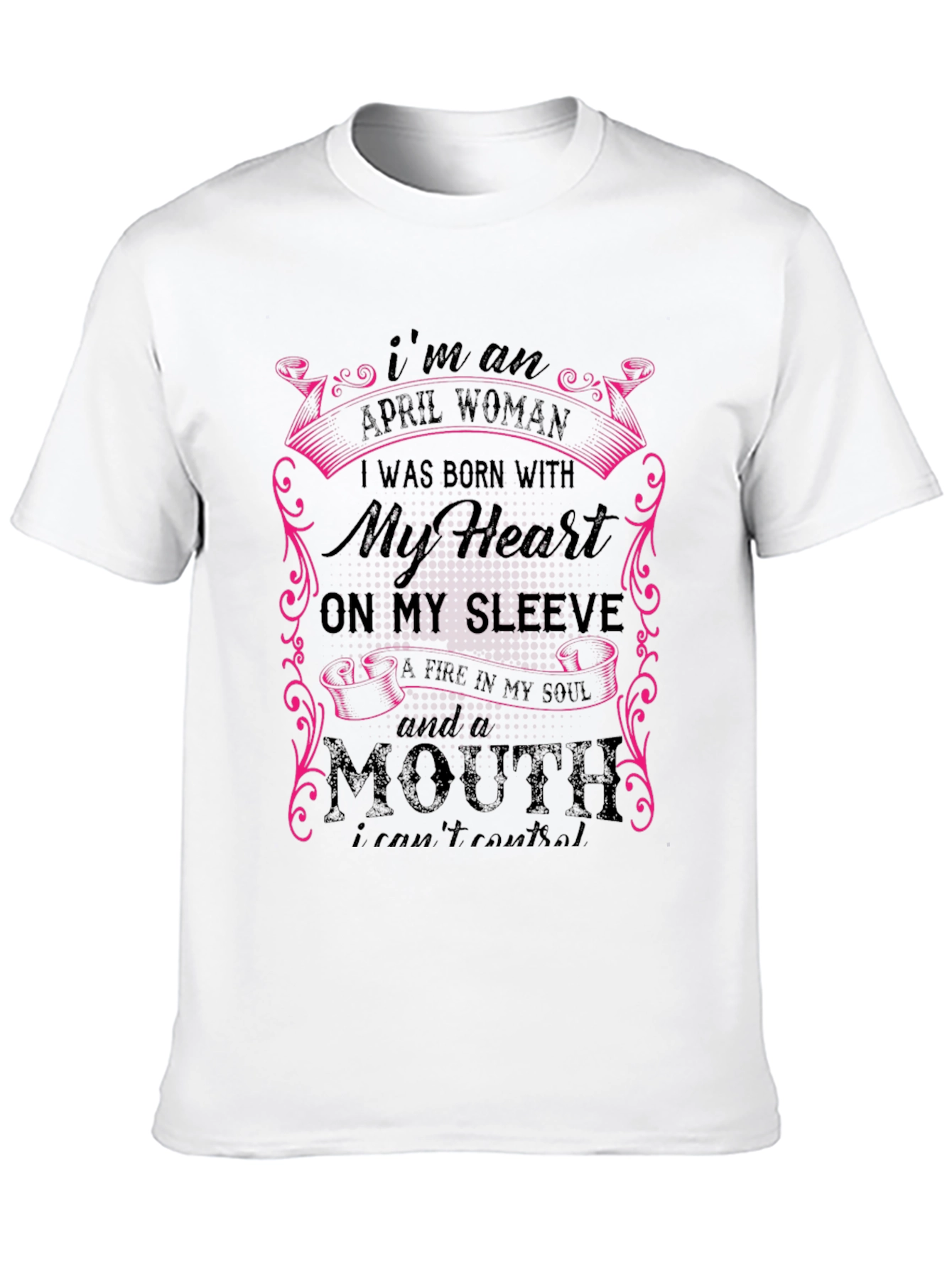 April Woman Graphic Tee - Heart on Sleeve