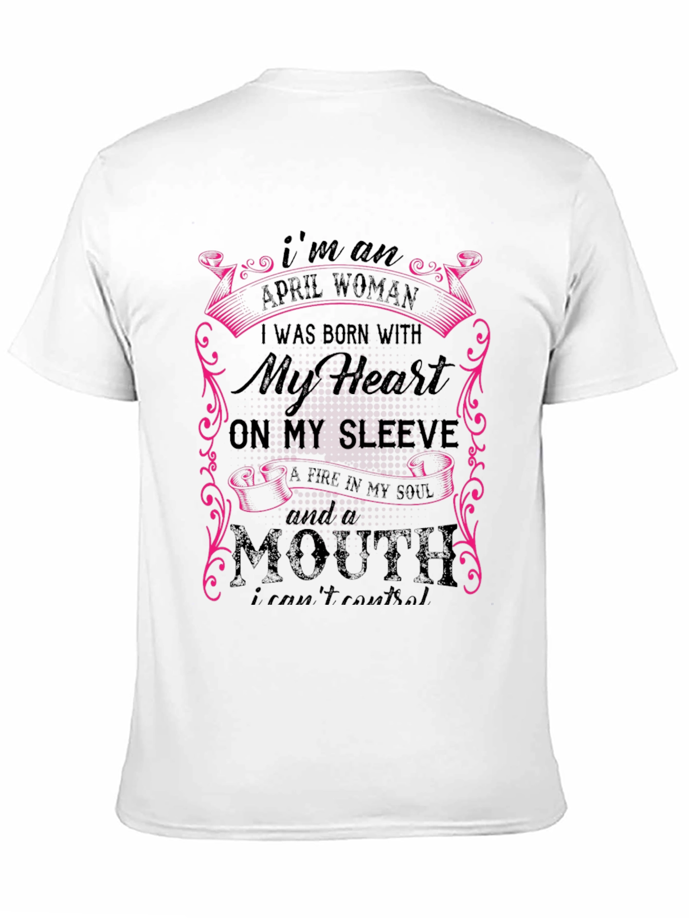 April Woman Graphic Tee - Heart on Sleeve