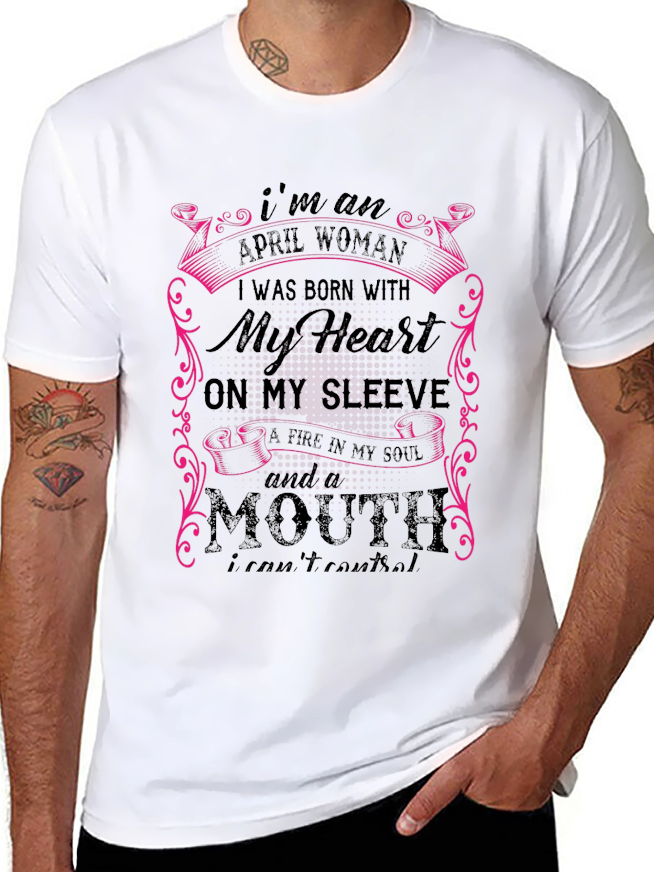 April Woman Graphic Tee - Heart on Sleeve