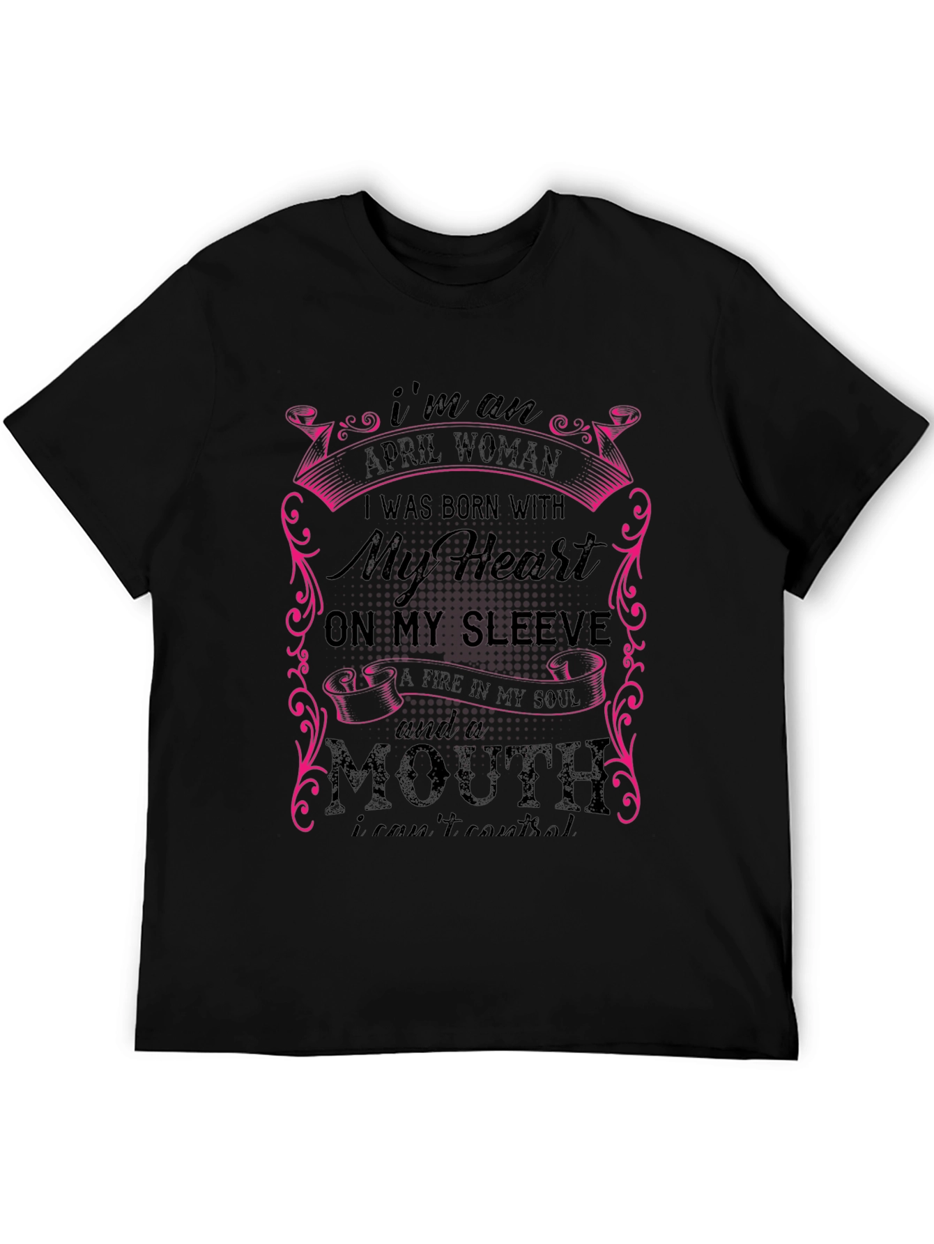 April Woman Graphic Tee - Heart on Sleeve