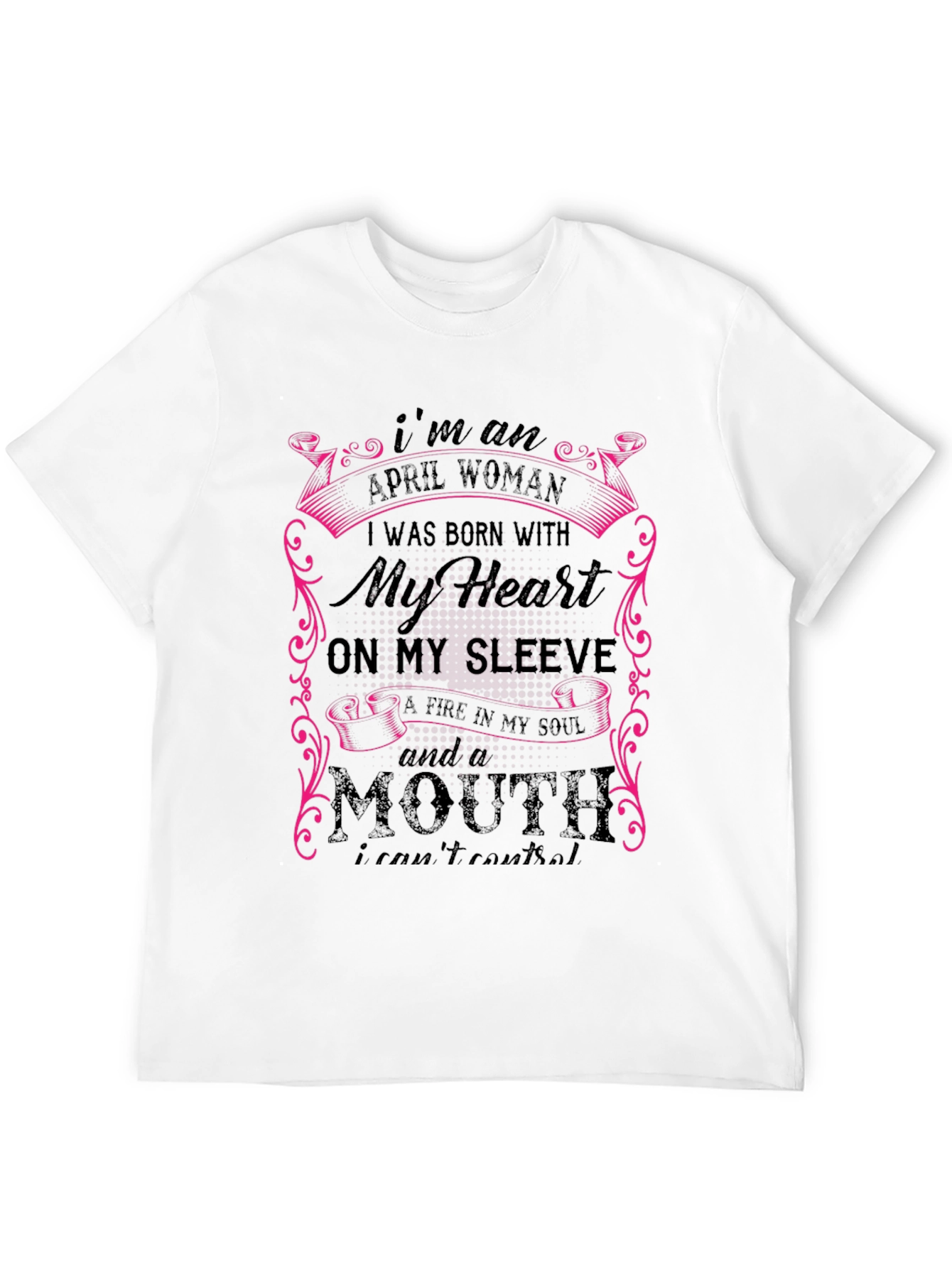 April Woman Graphic Tee - Heart on Sleeve