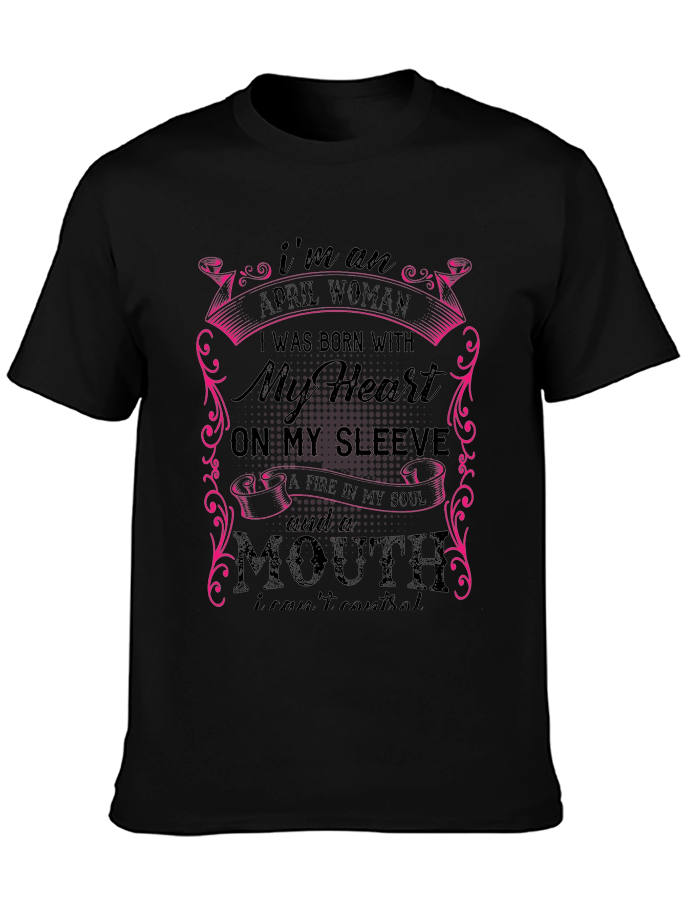 April Woman Graphic Tee - Heart on Sleeve
