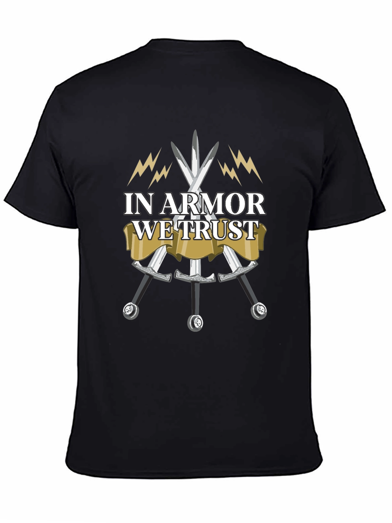 In Armor We Trust Black T-Shirt