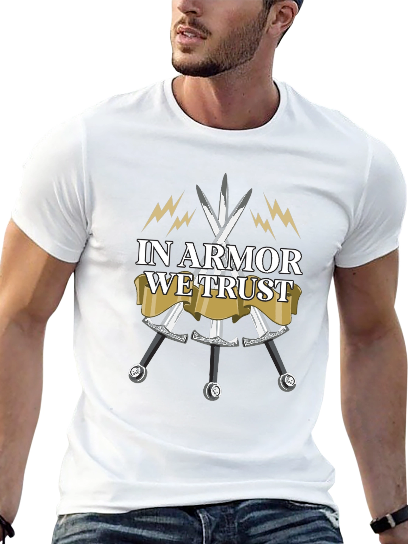 In Armor We Trust Black T-Shirt
