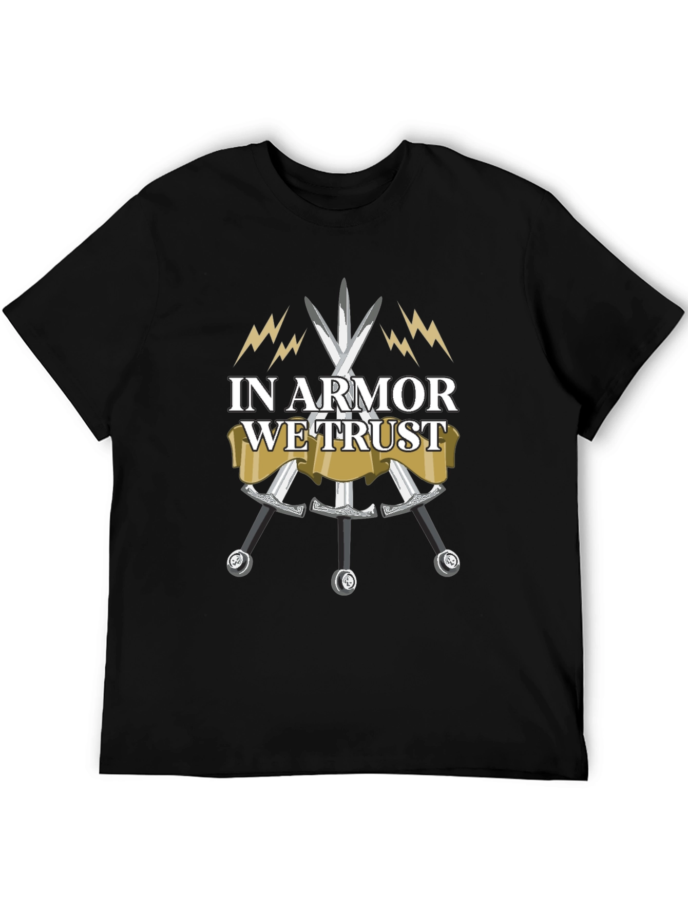 In Armor We Trust Black T-Shirt