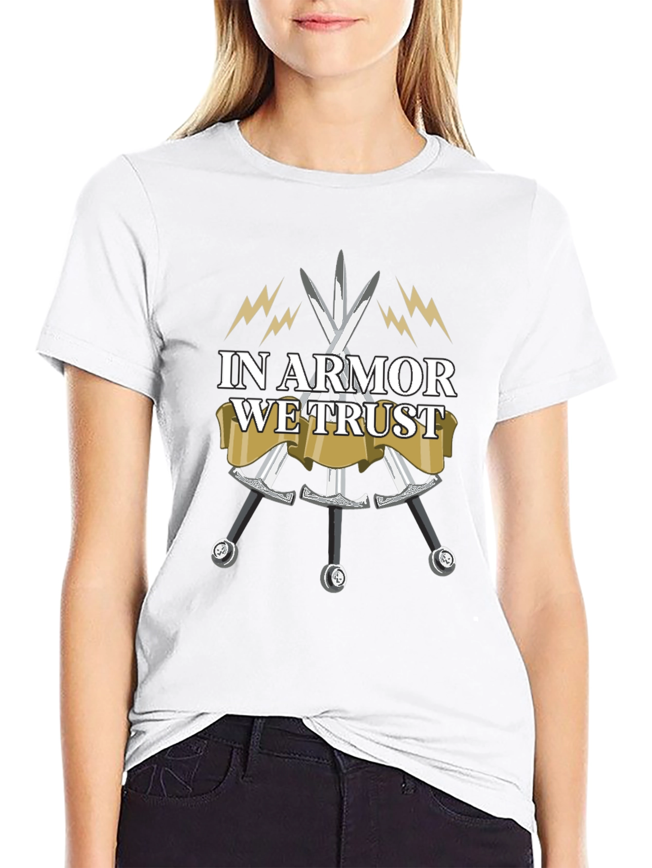 In Armor We Trust Black T-Shirt