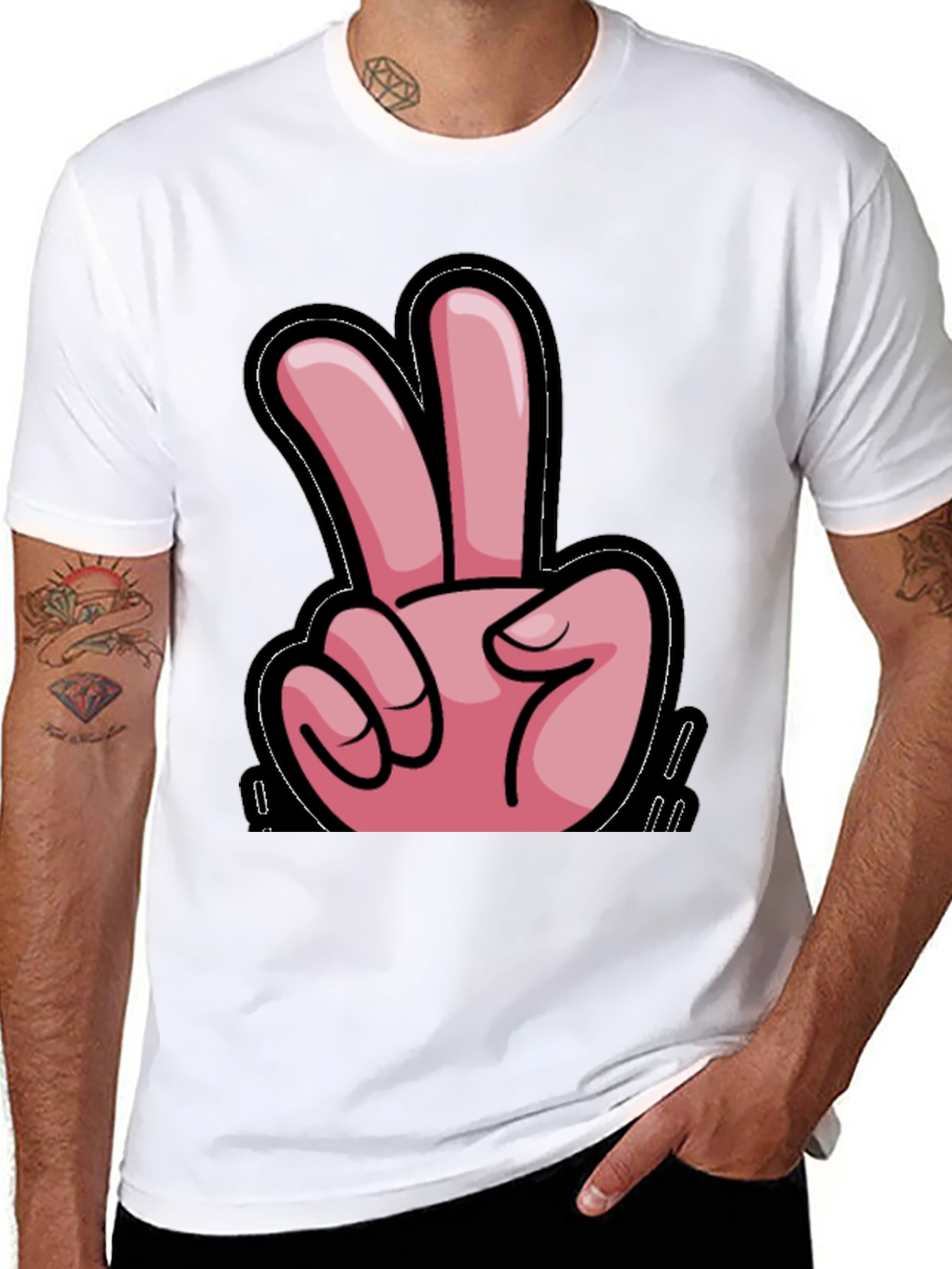 Peace Sign Black T-Shirt