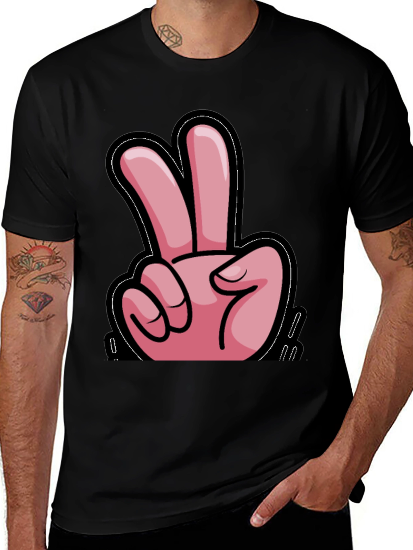 Peace Sign Black T-Shirt