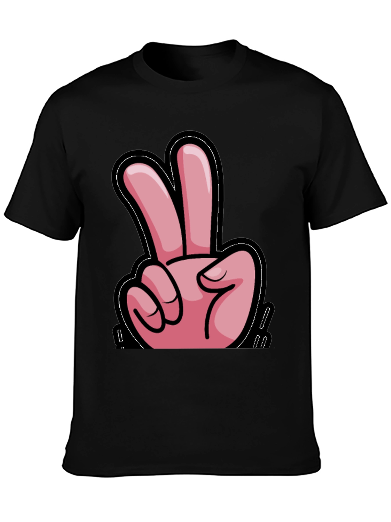 Peace Sign Black T-Shirt