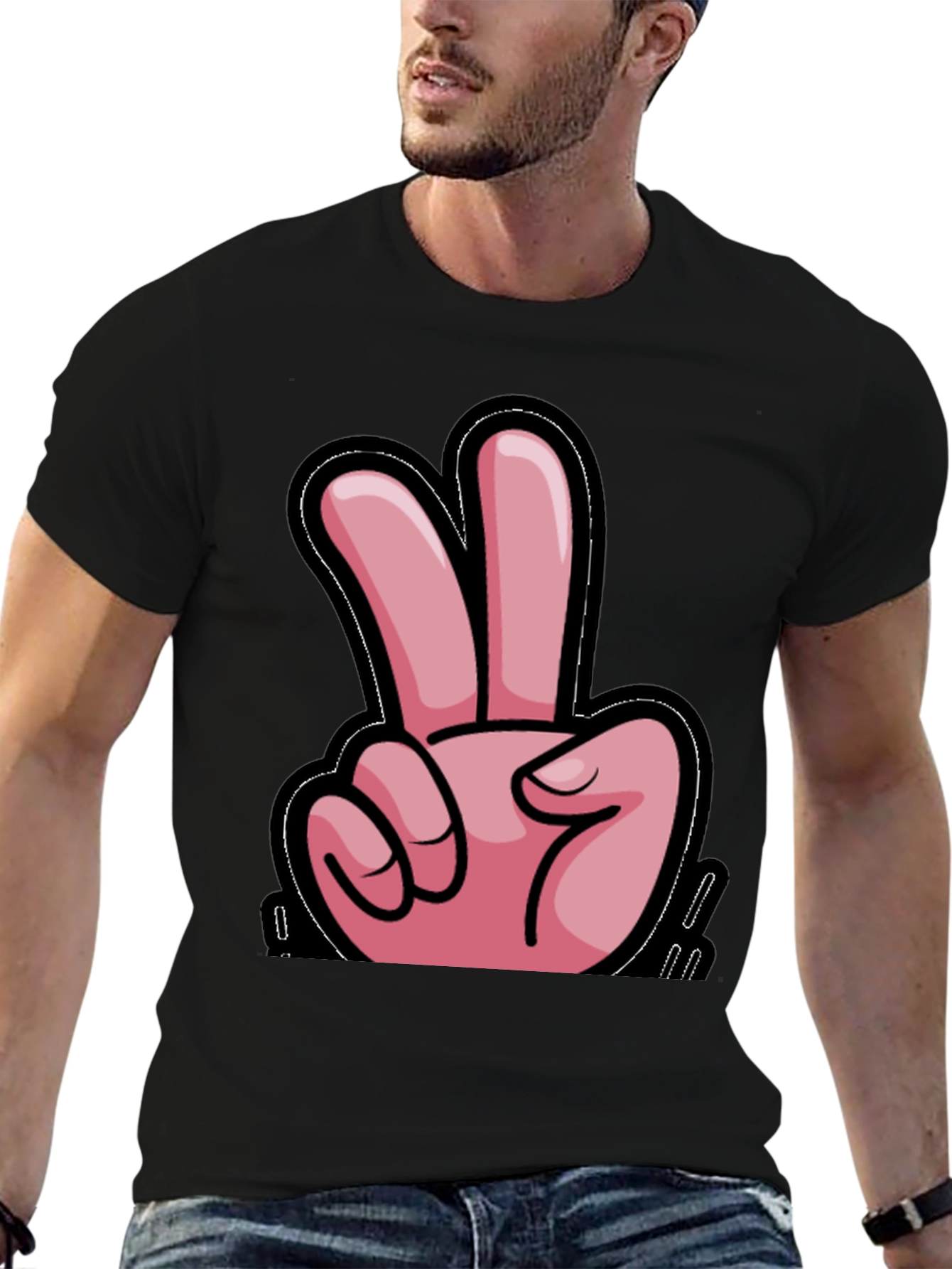 Peace Sign Black T-Shirt