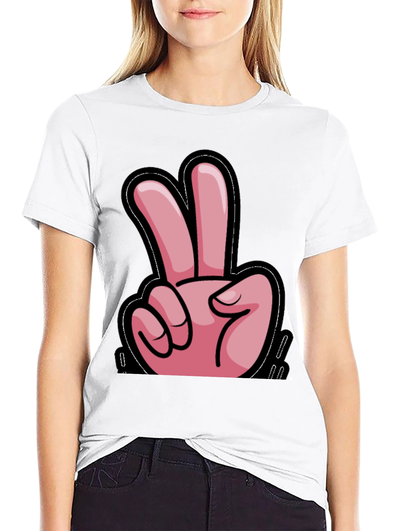 Peace Sign Black T-Shirt