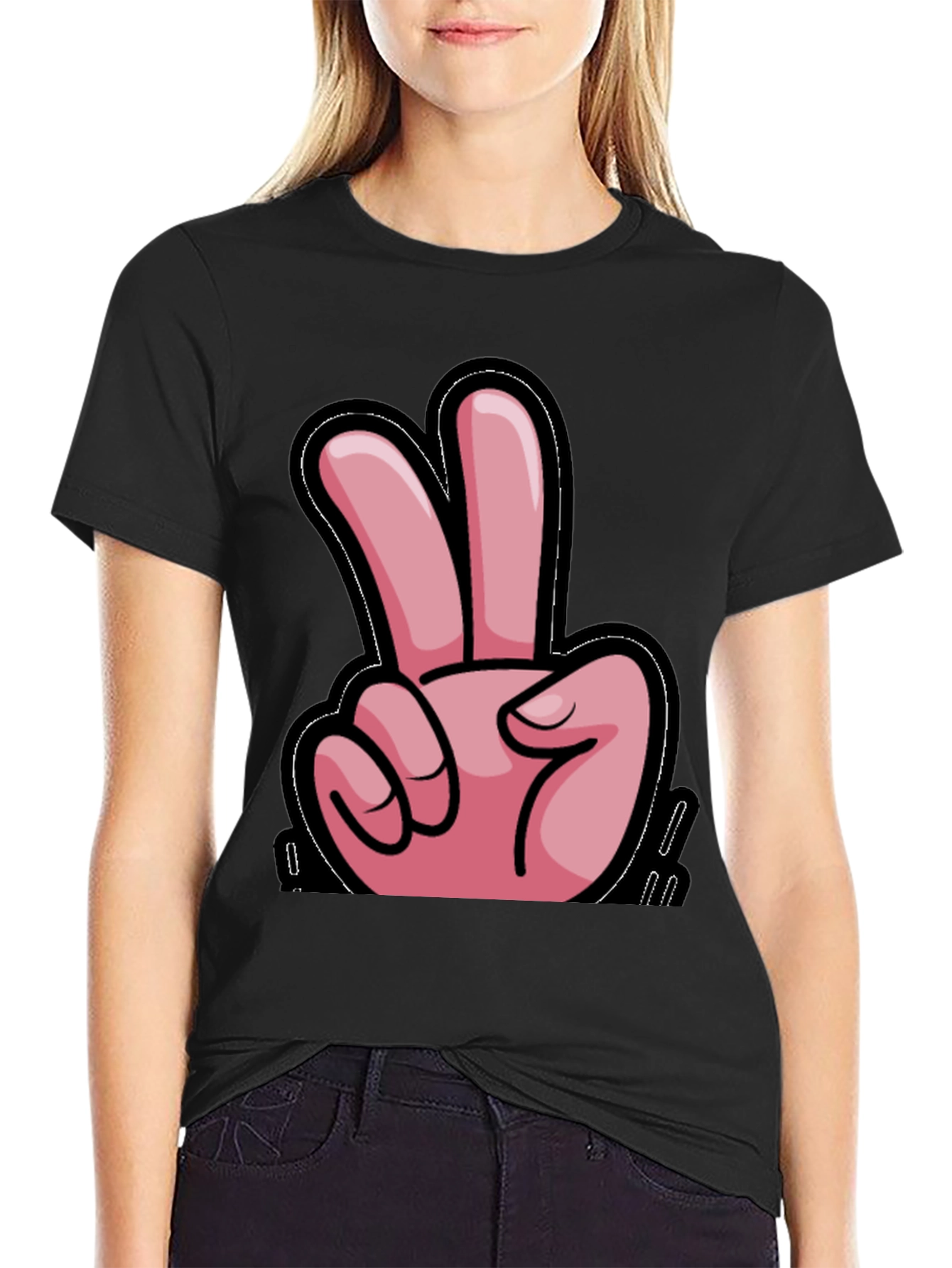 Peace Sign Black T-Shirt