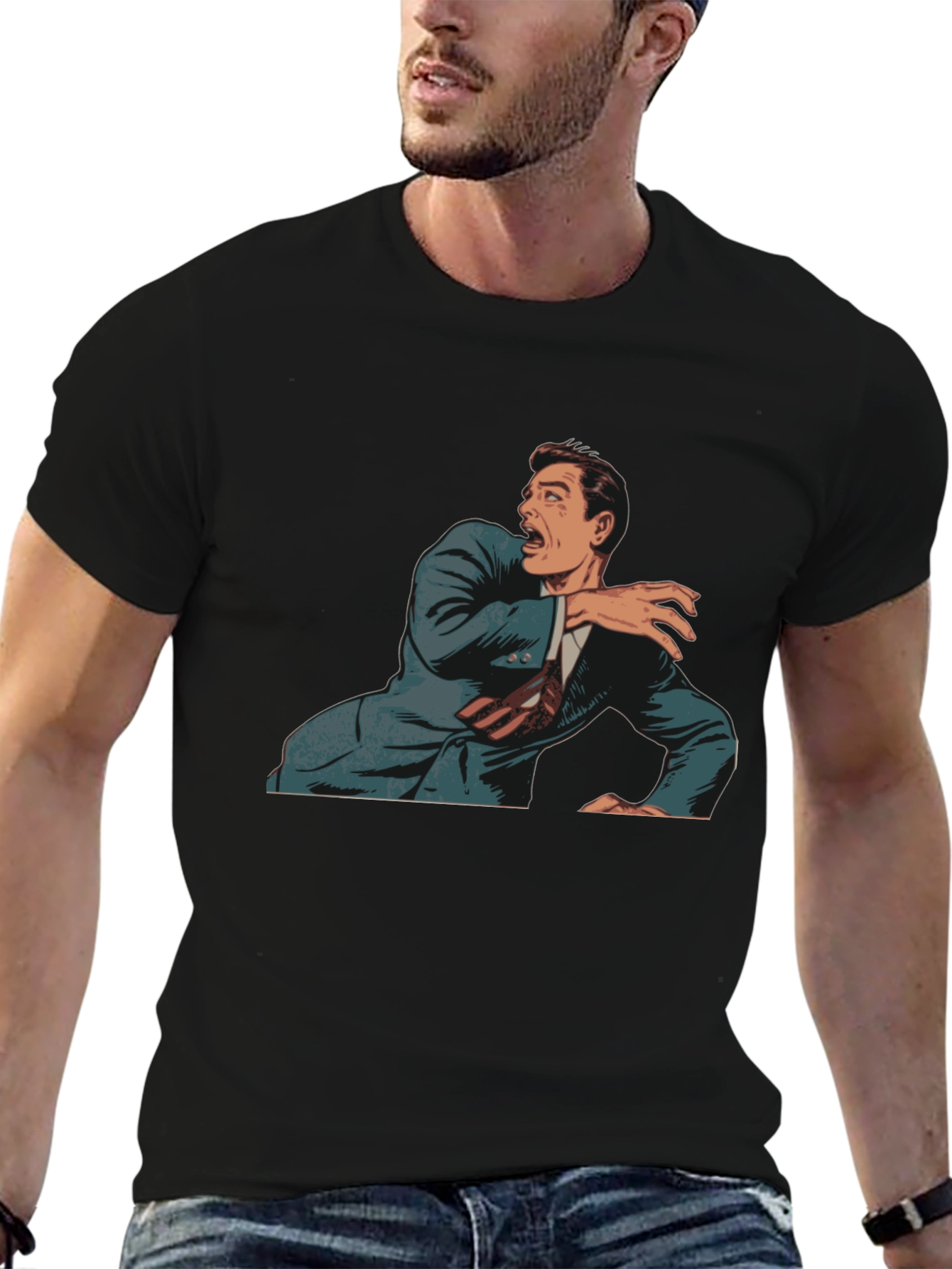 Retro Comic Panic T-Shirt - Classic Style