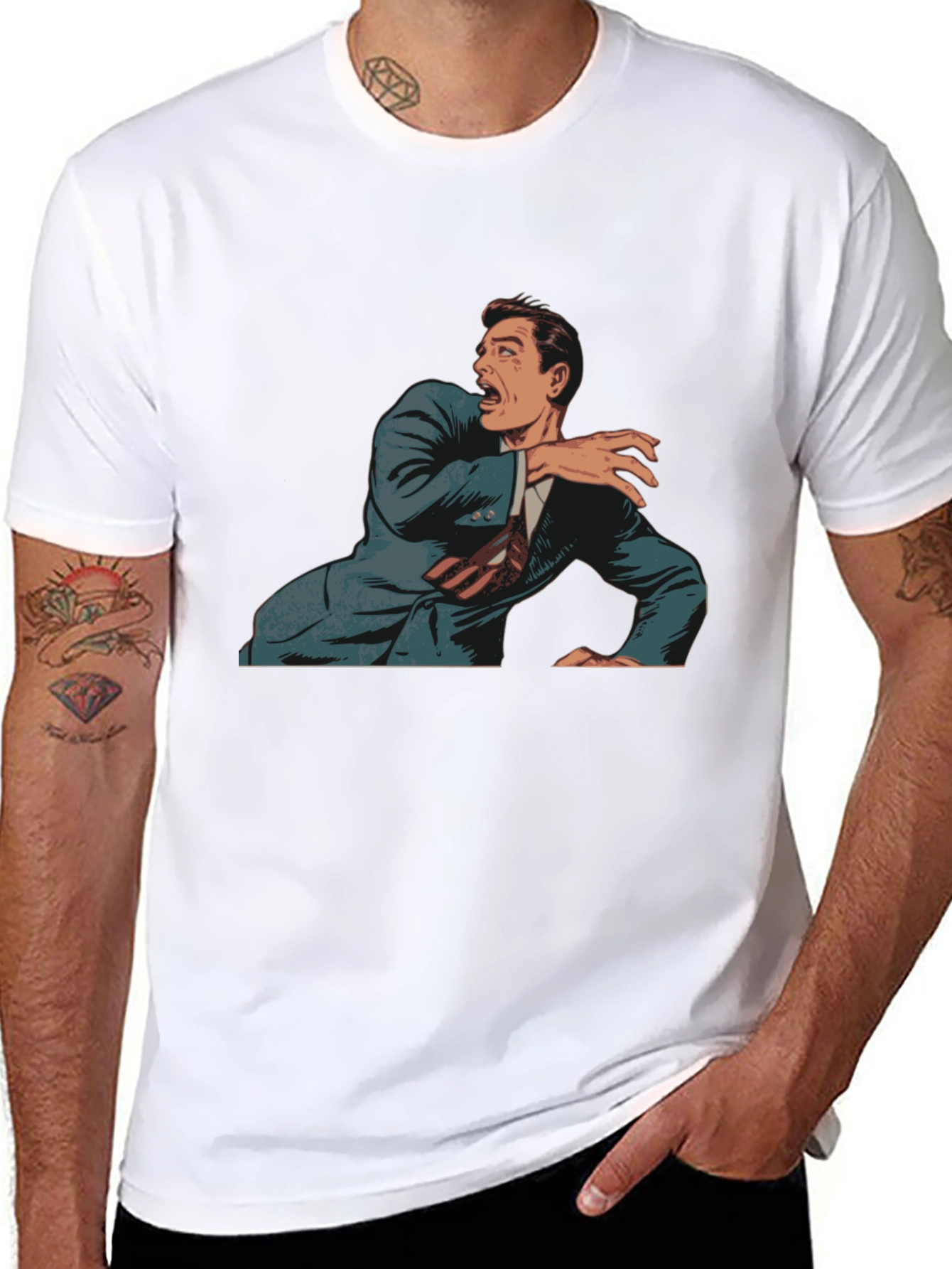 Retro Comic Panic T-Shirt - Classic Style