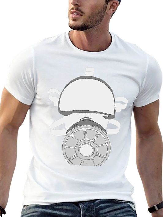 Gas Mask Graphic Tee - Black Cotton T-Shirt