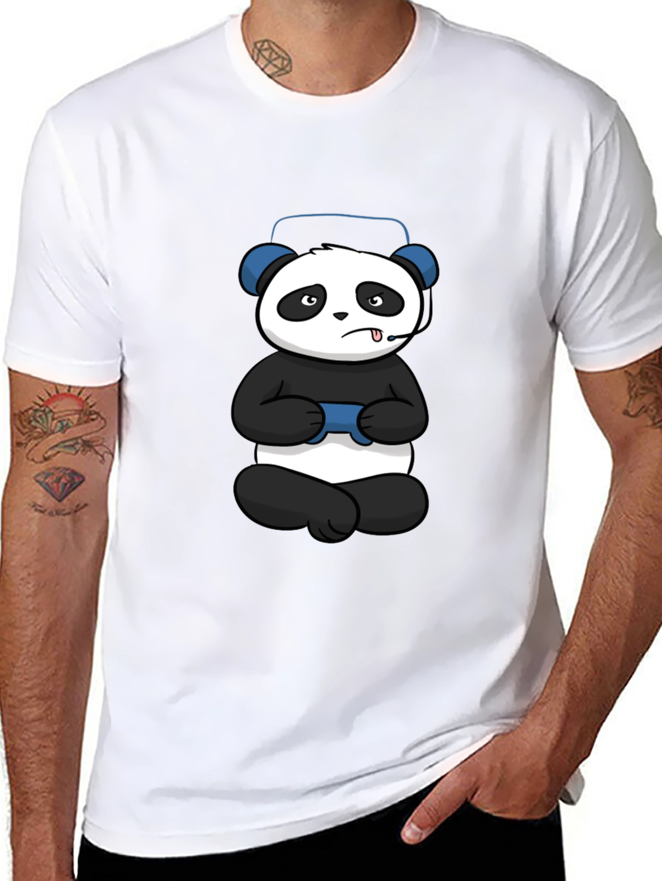 Gamer Panda T-Shirt - Cool Graphic Tee