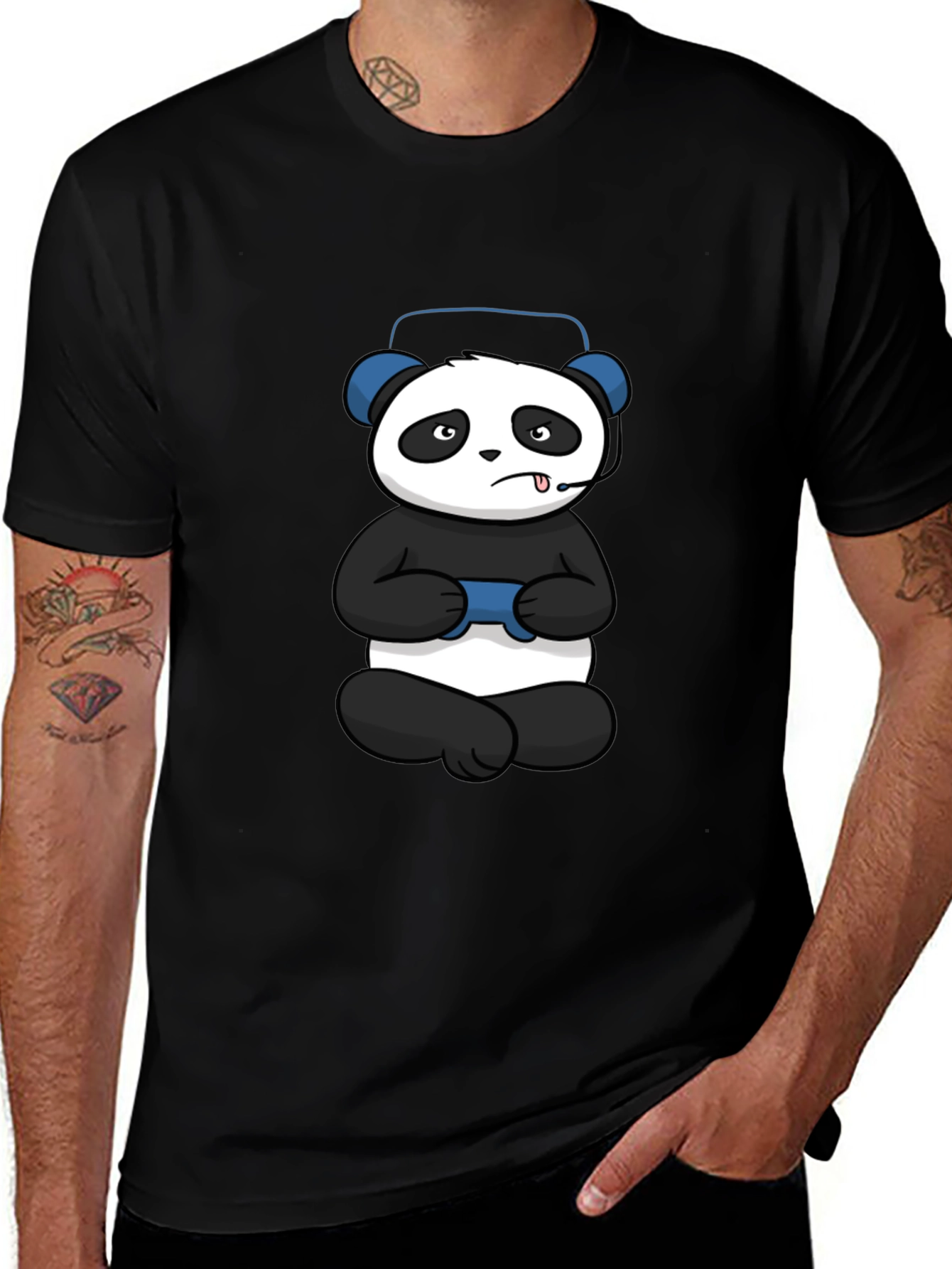 Gamer Panda T-Shirt - Cool Graphic Tee