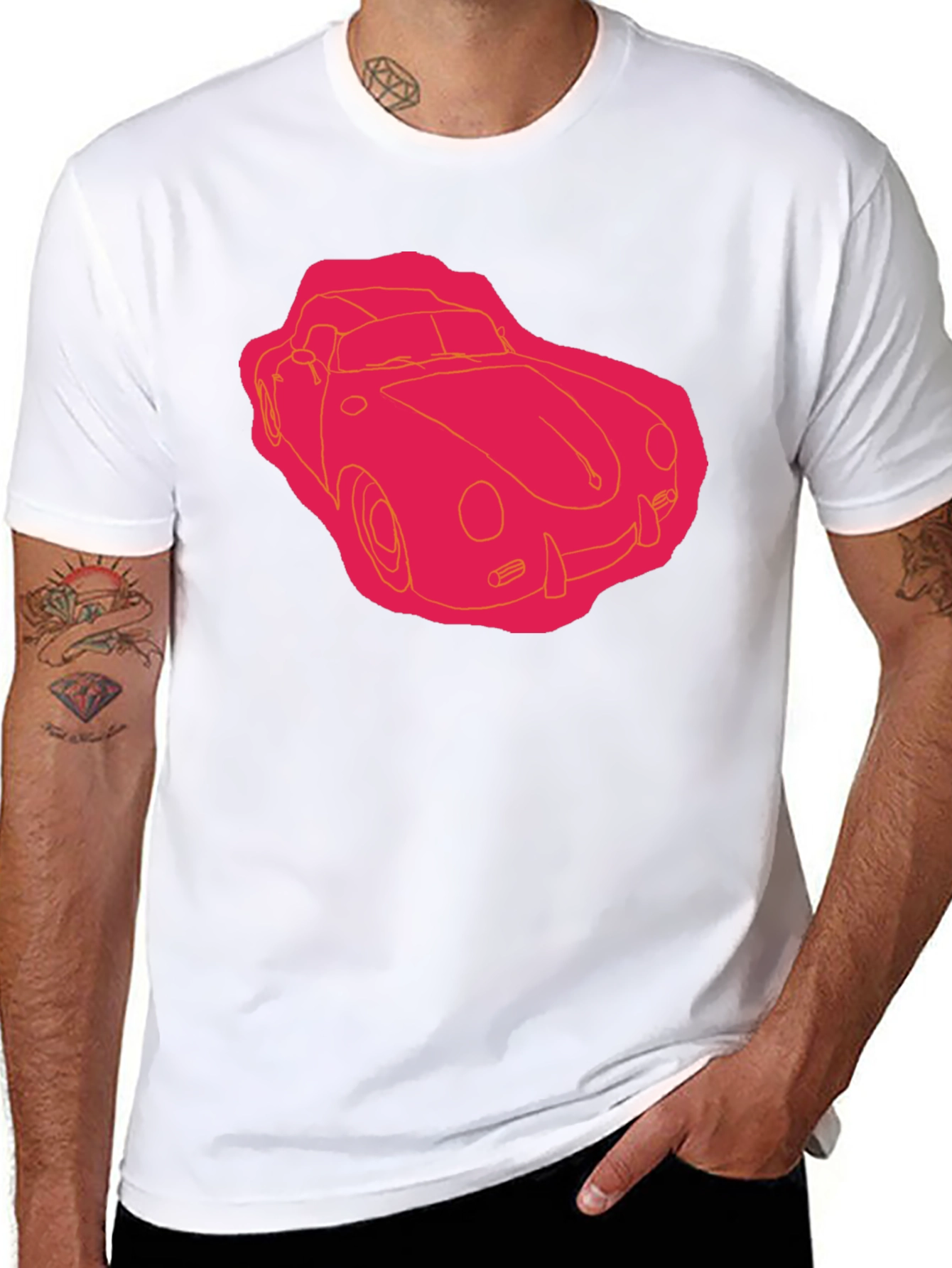 Retro Car Graphic Tee - Black