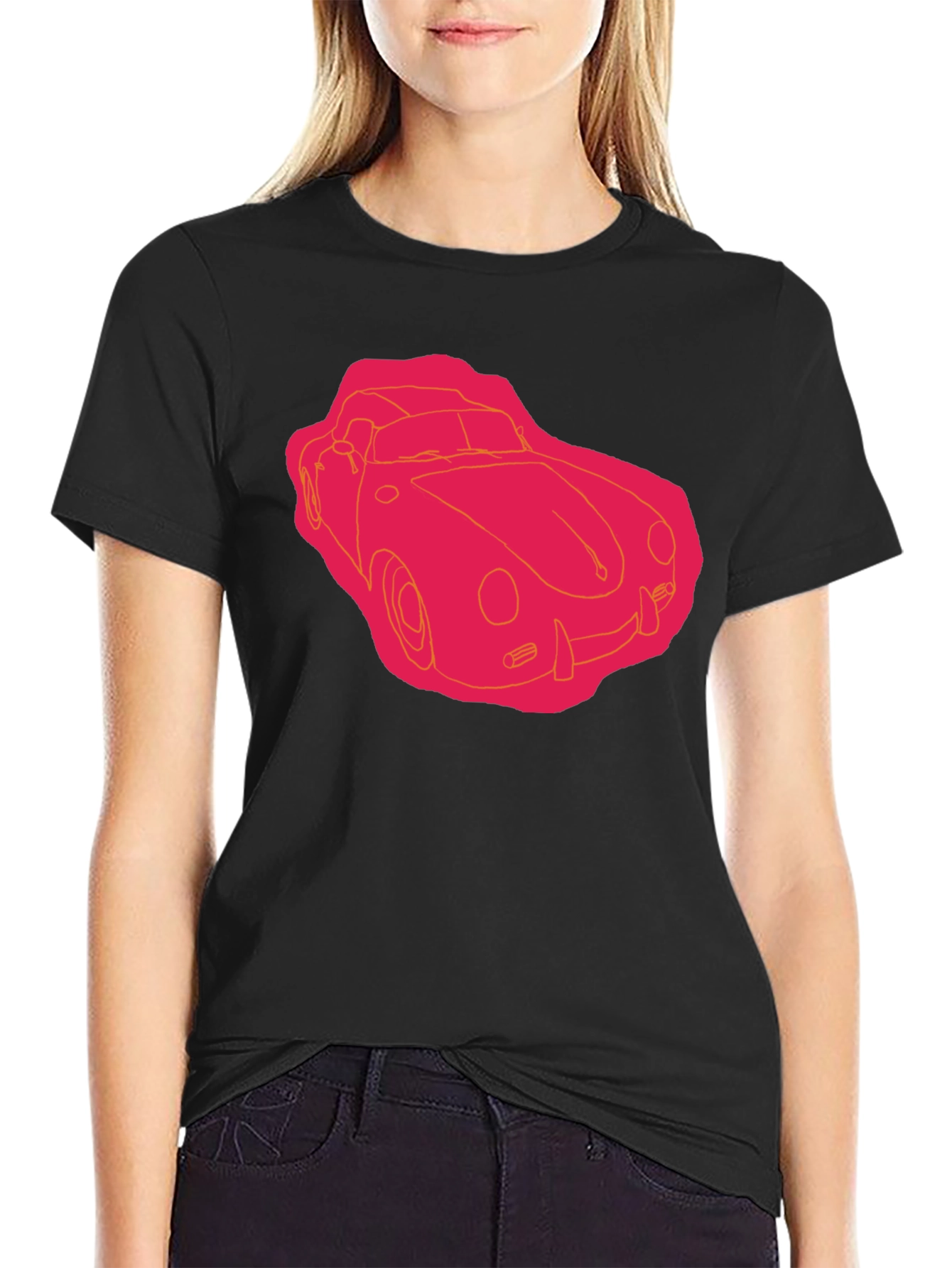 Retro Car Graphic Tee - Black