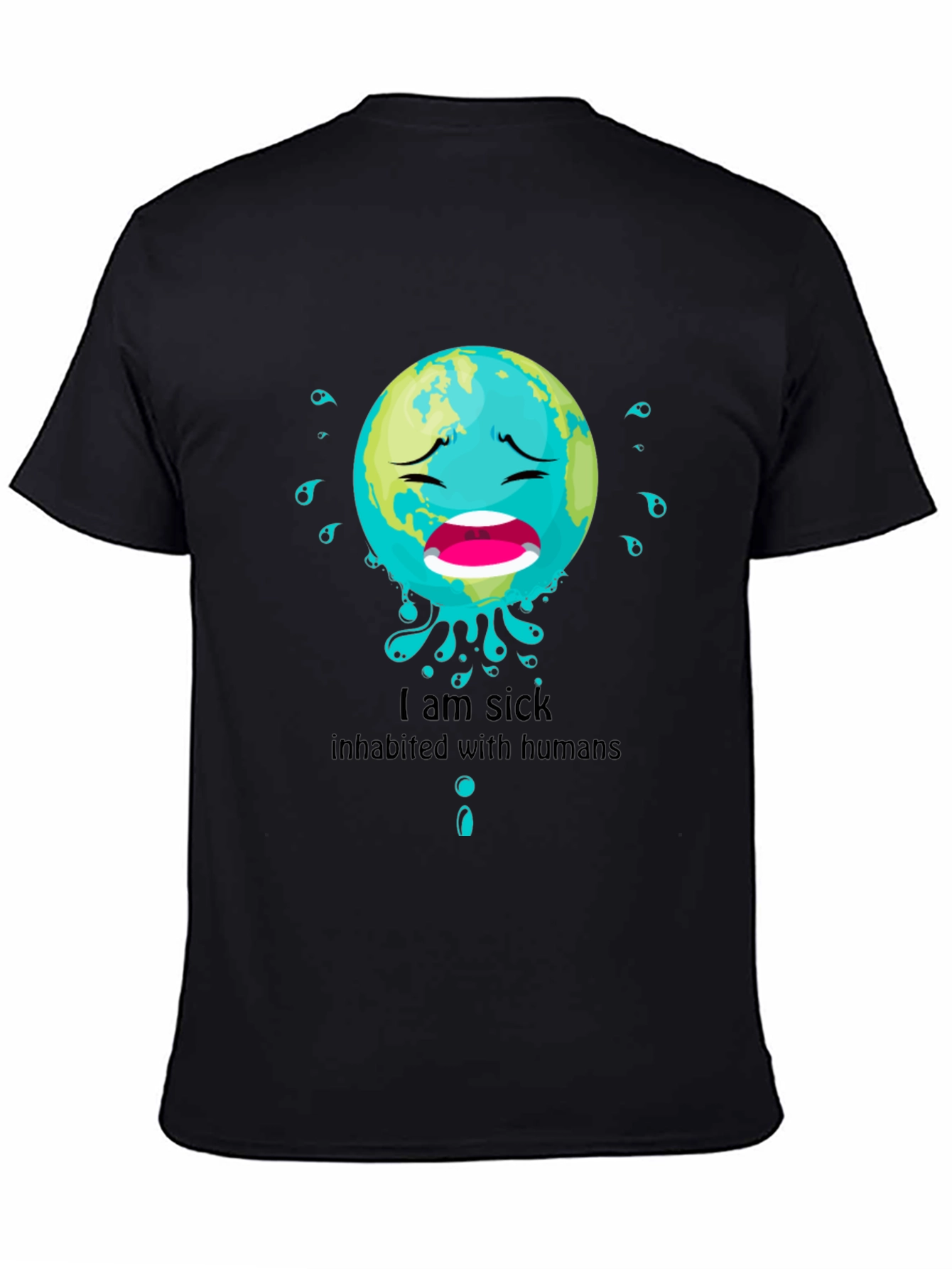 Sick Earth Graphic Tee - Environmental Awareness T-Shirt