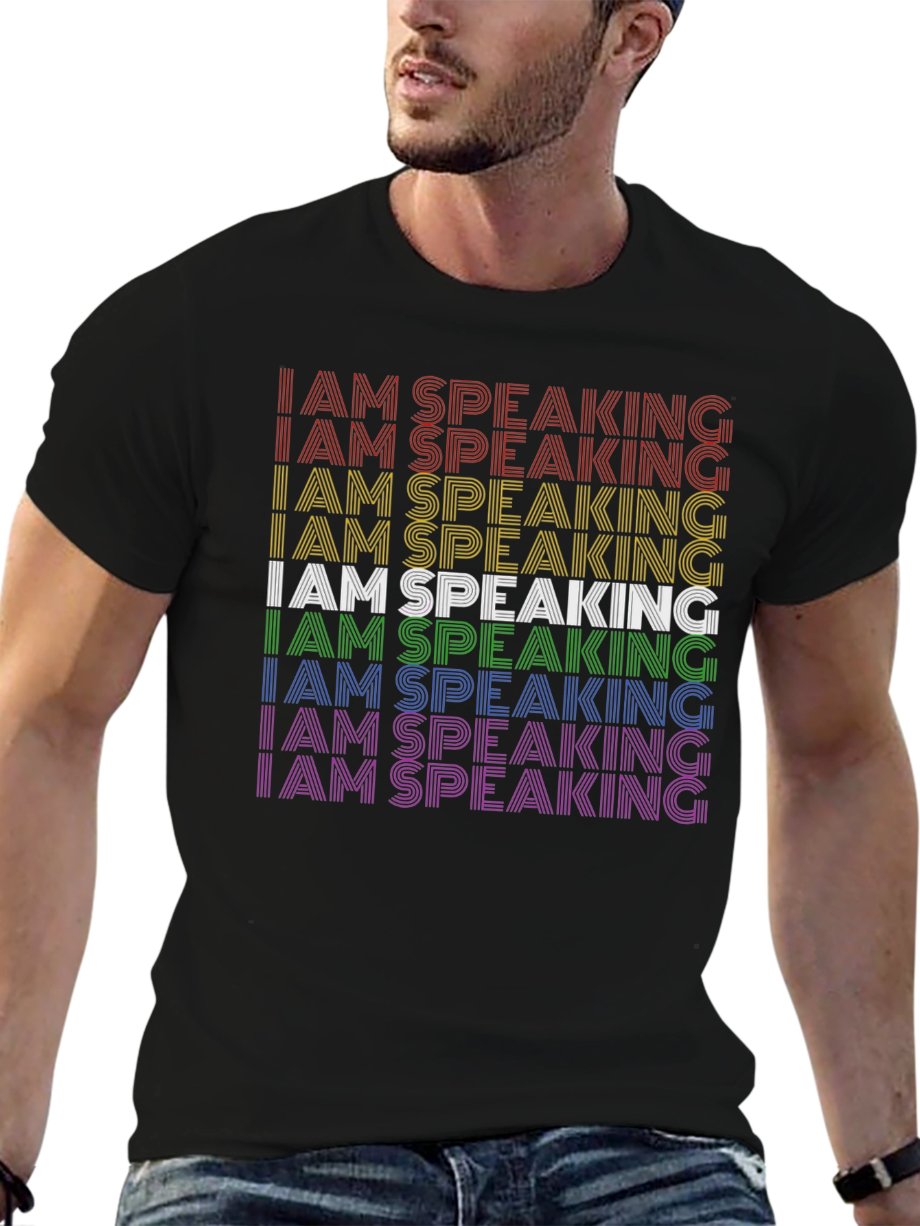 I Am Speaking Rainbow Graphic T-Shirt