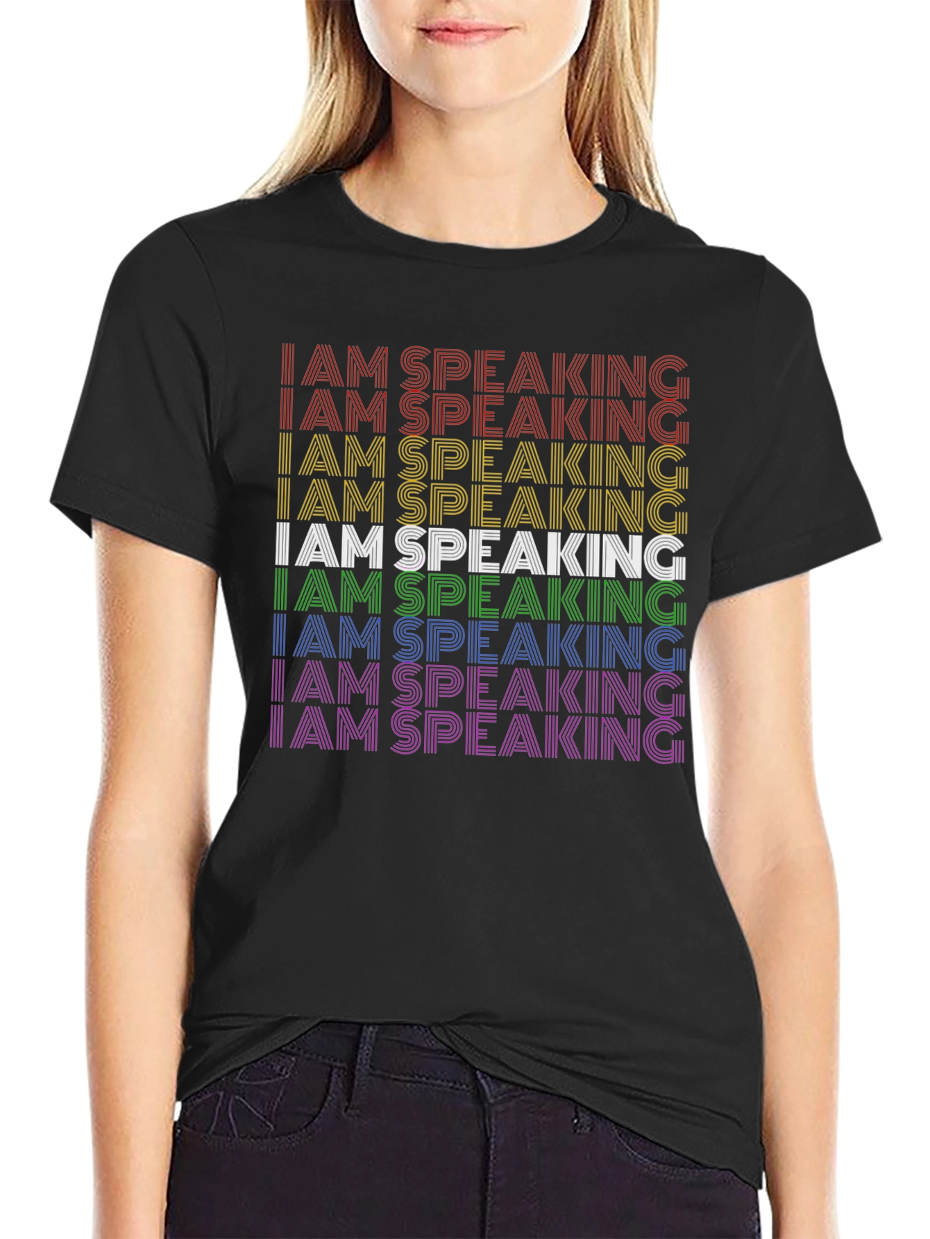 I Am Speaking Rainbow Graphic T-Shirt