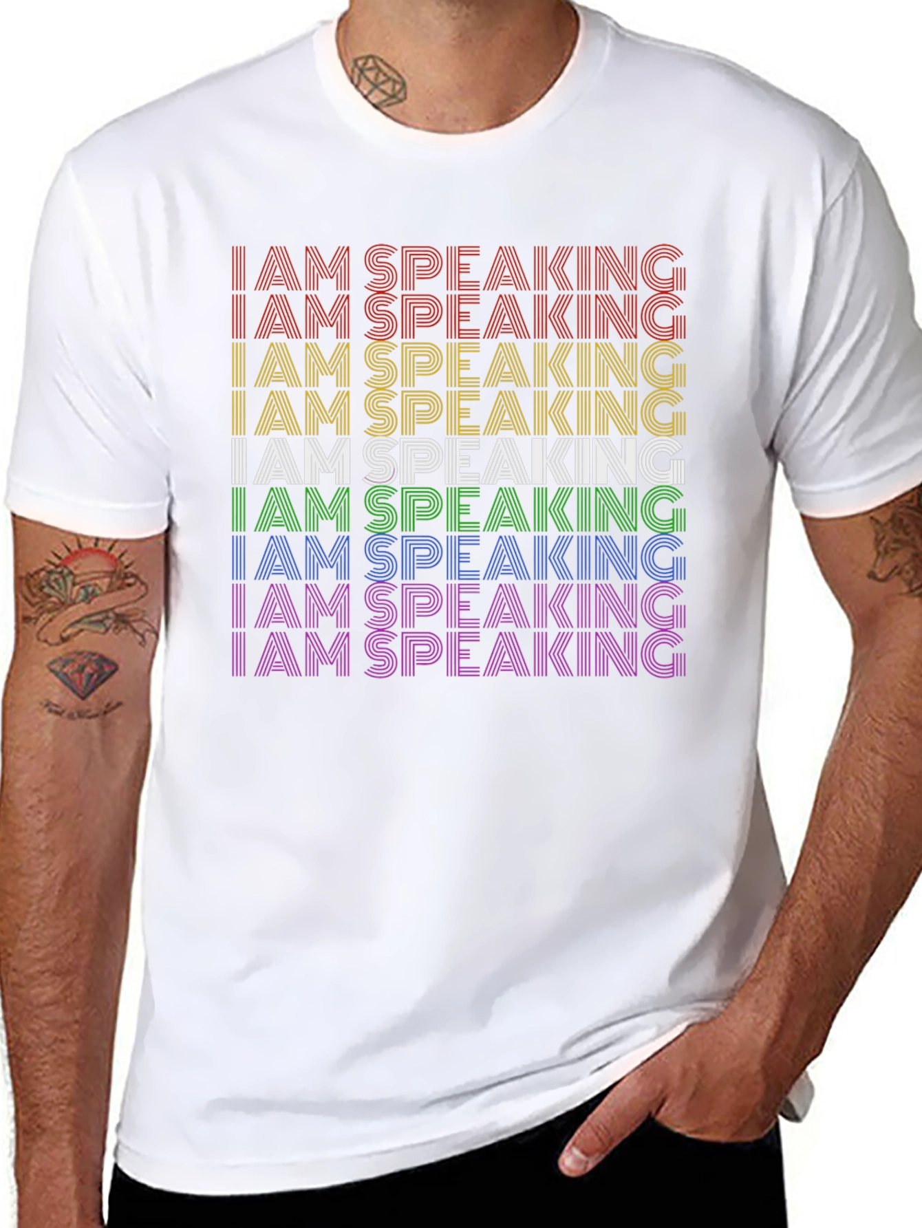 I Am Speaking Rainbow Graphic T-Shirt