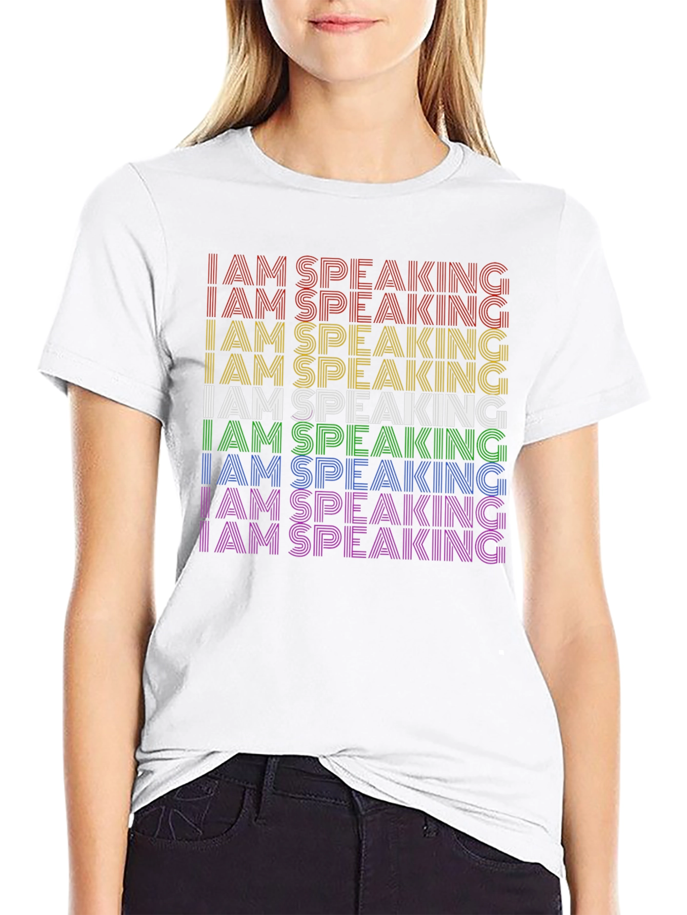 I Am Speaking Rainbow Graphic T-Shirt