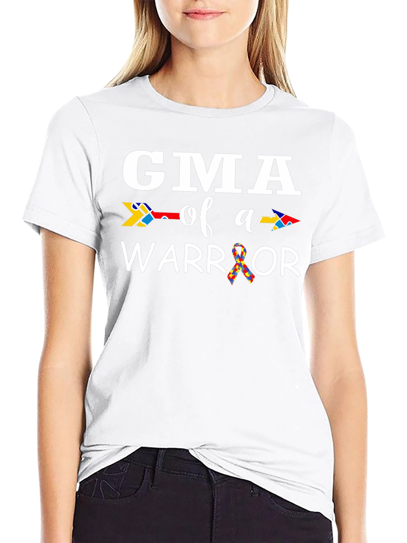GMA of a Warrior Autism Awareness T-Shirt