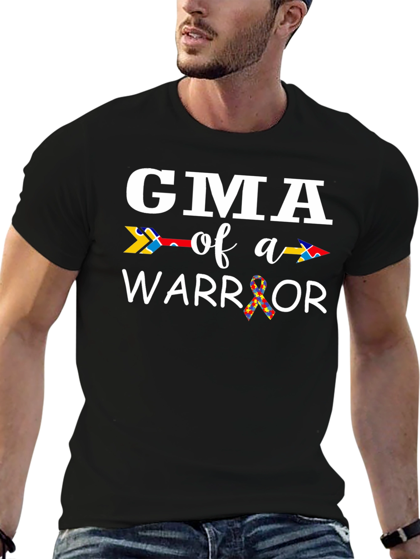 GMA of a Warrior Autism Awareness T-Shirt