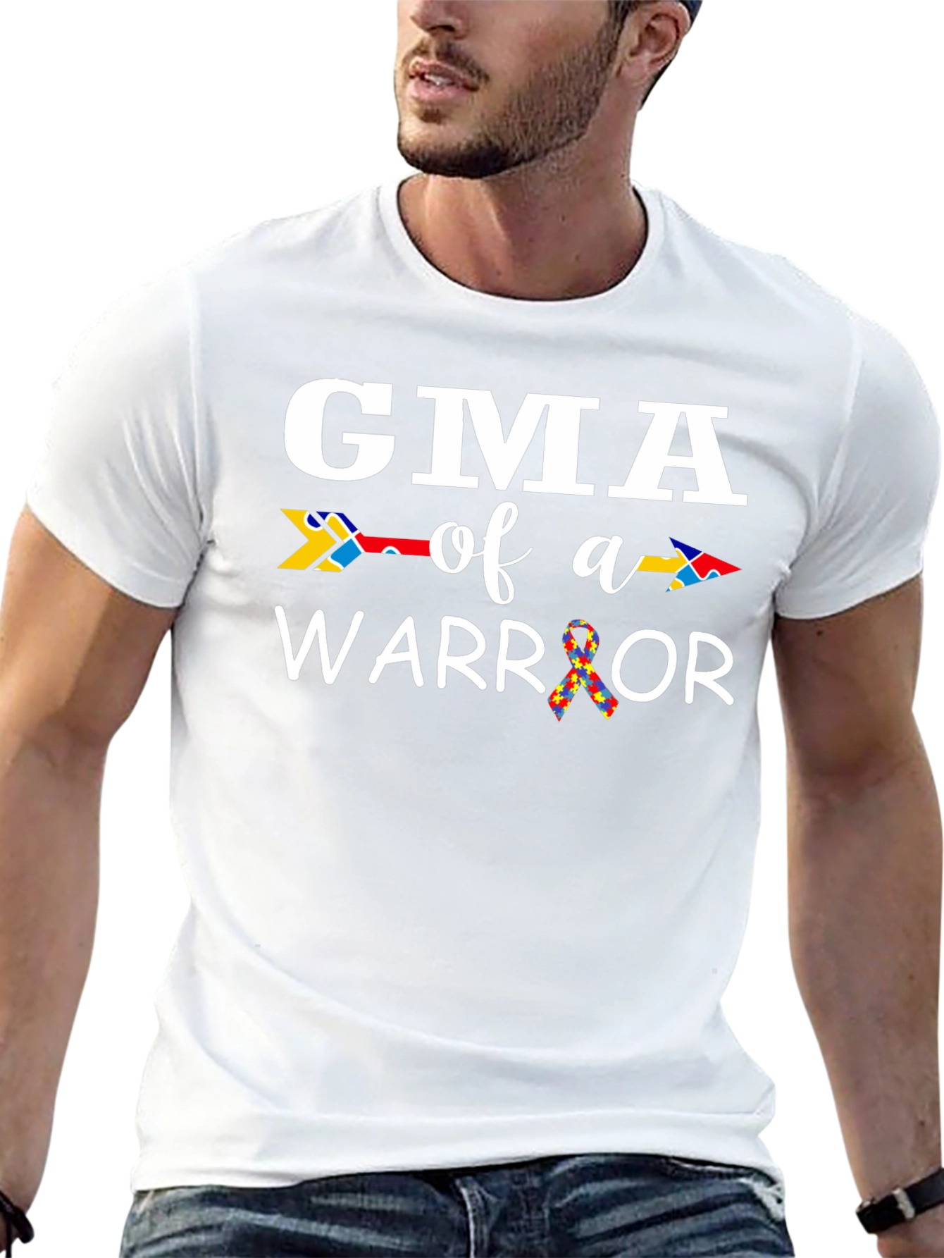 GMA of a Warrior Autism Awareness T-Shirt