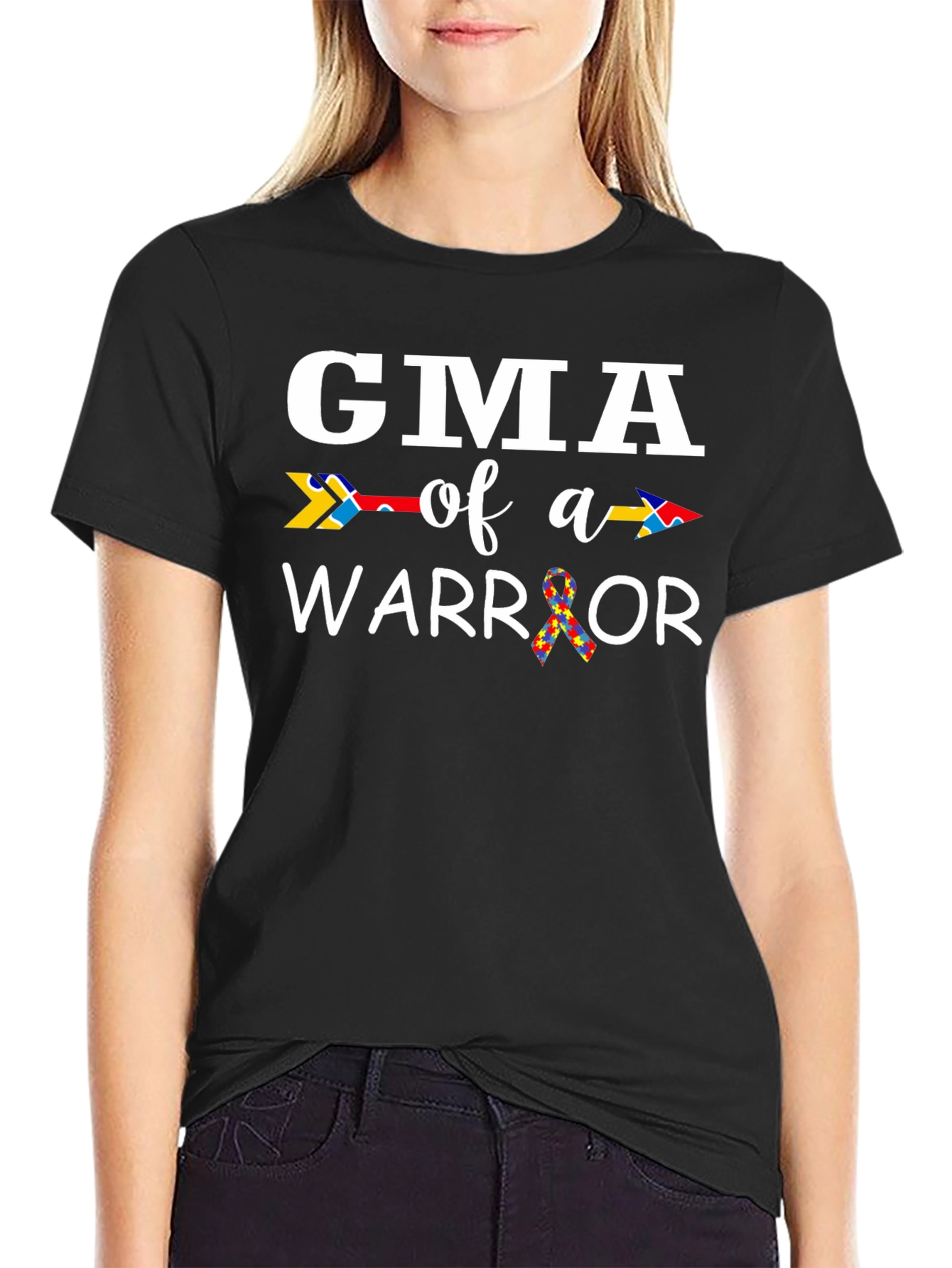 GMA of a Warrior Autism Awareness T-Shirt