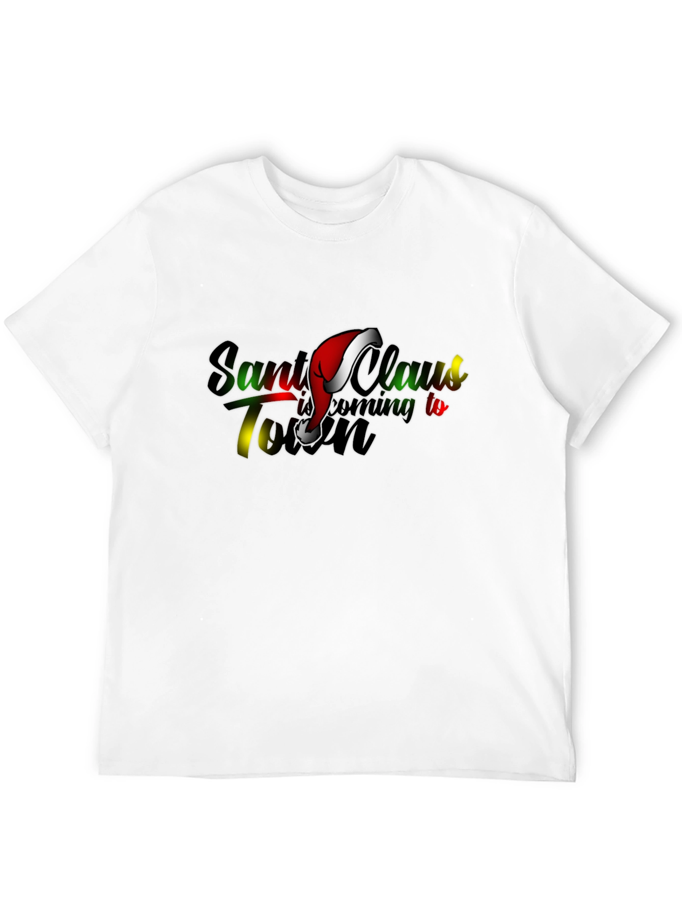 Santa Claus is Coming to Town Black T-Shirt