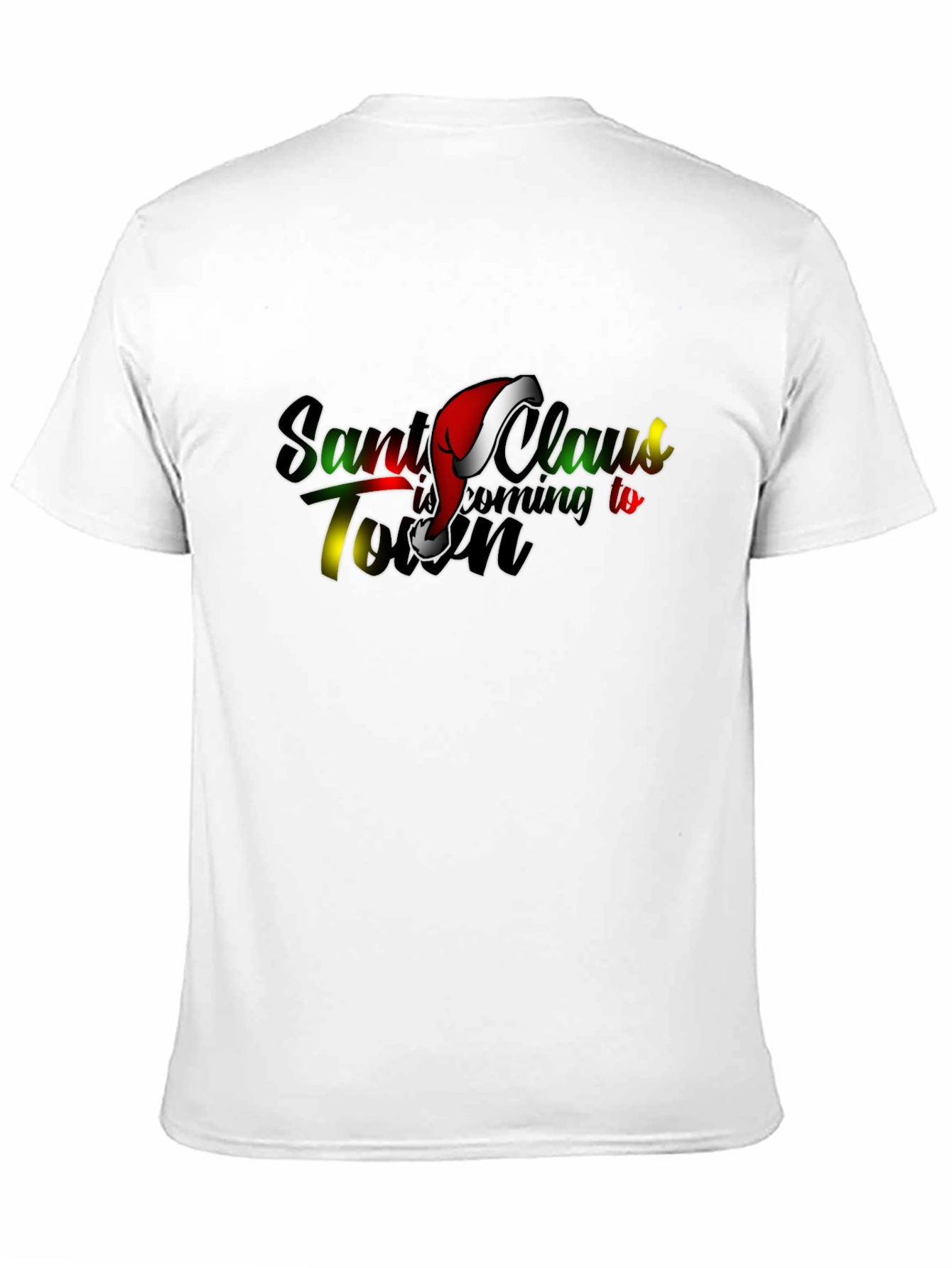 Santa Claus is Coming to Town Black T-Shirt