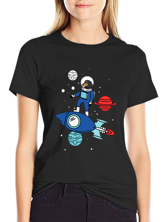 Dachshund Astronaut T-Shirt - Space Dog Tee