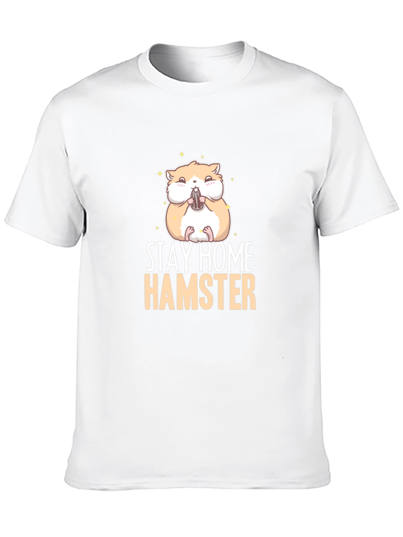 Stay Home Hamster Black T-Shirt