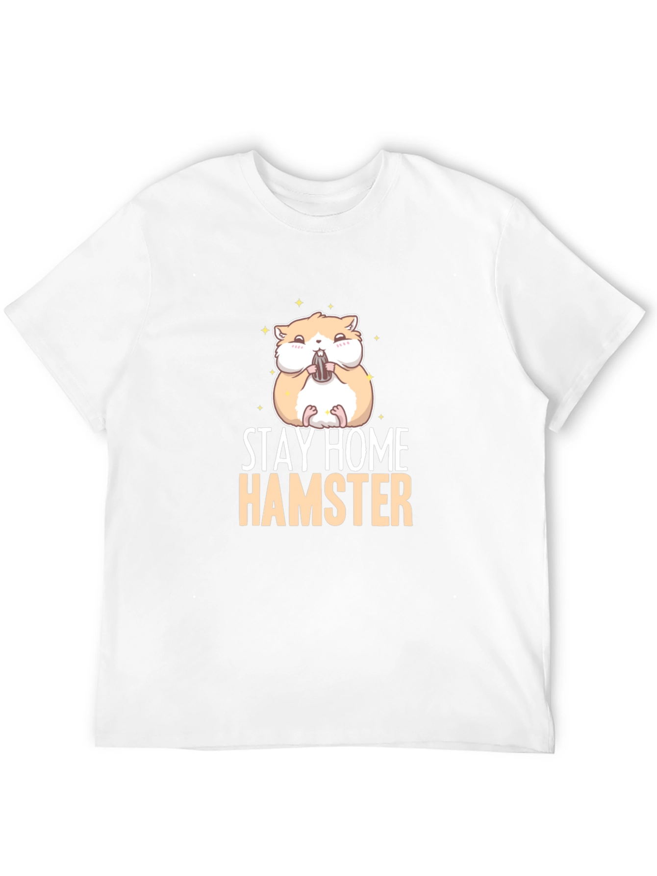 Stay Home Hamster Black T-Shirt