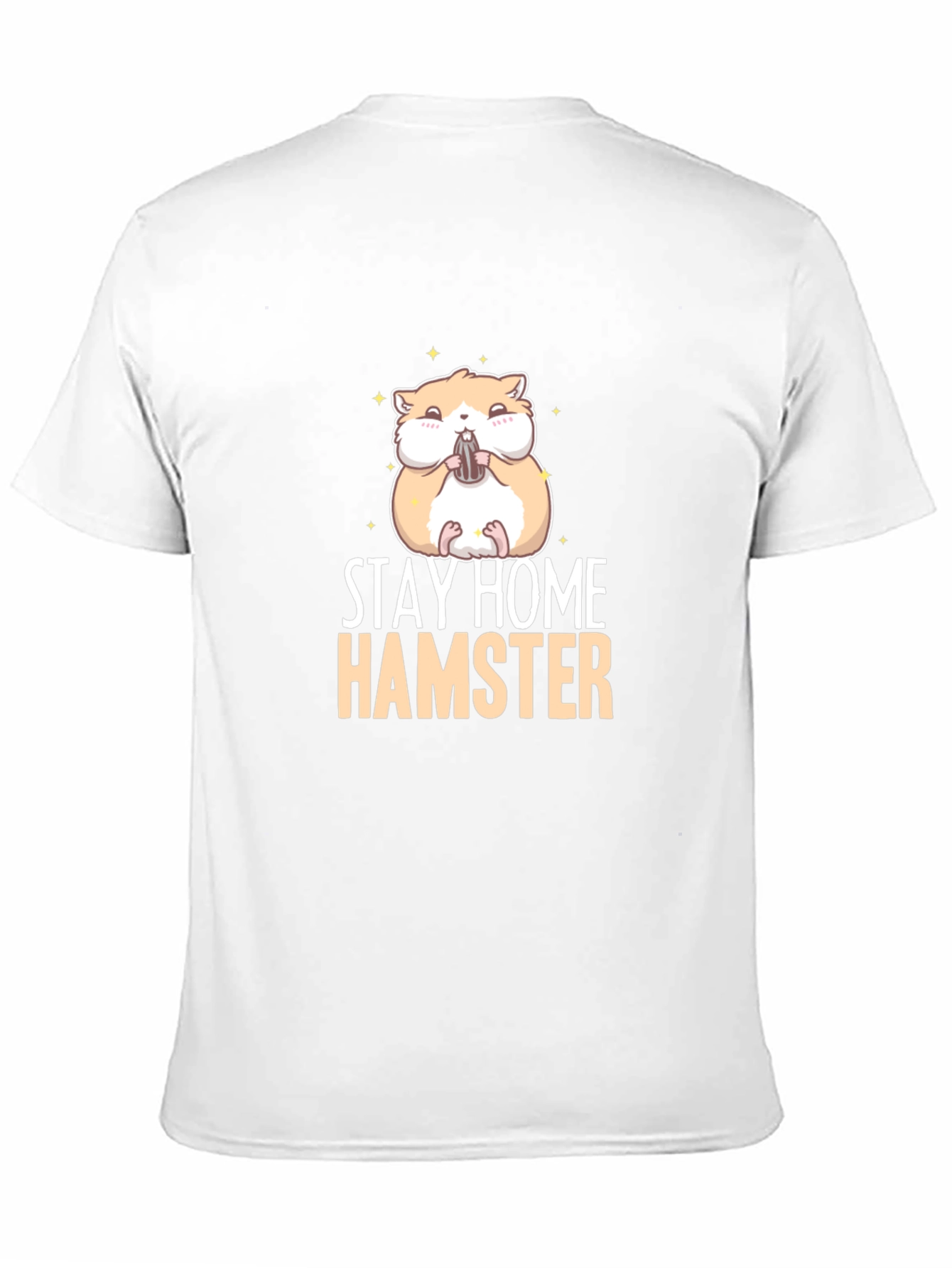 Stay Home Hamster Black T-Shirt