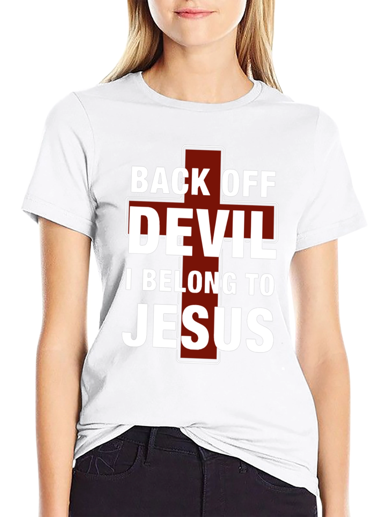 Back Off Devil Jesus T-Shirt - Christian Apparel