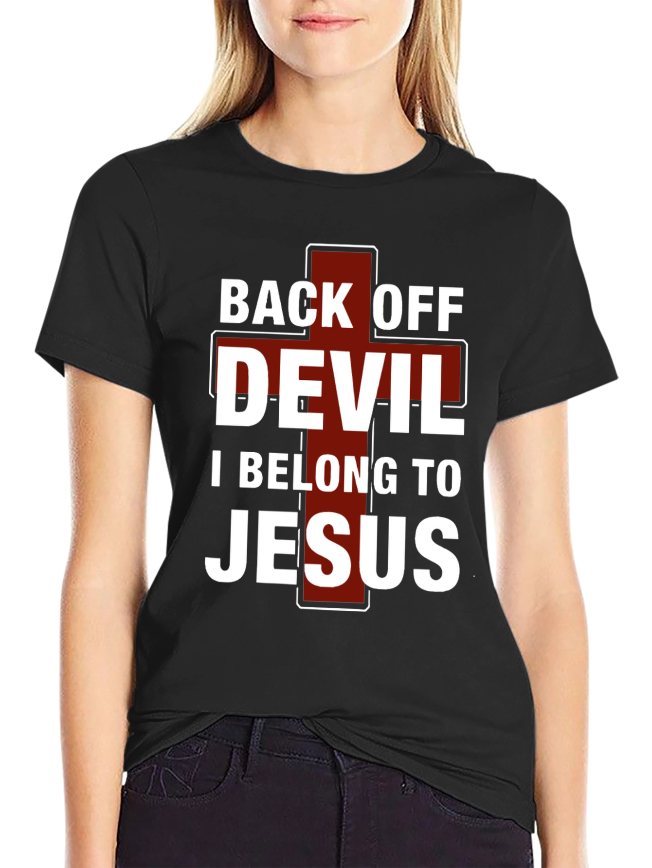 Back Off Devil Jesus T-Shirt - Christian Apparel